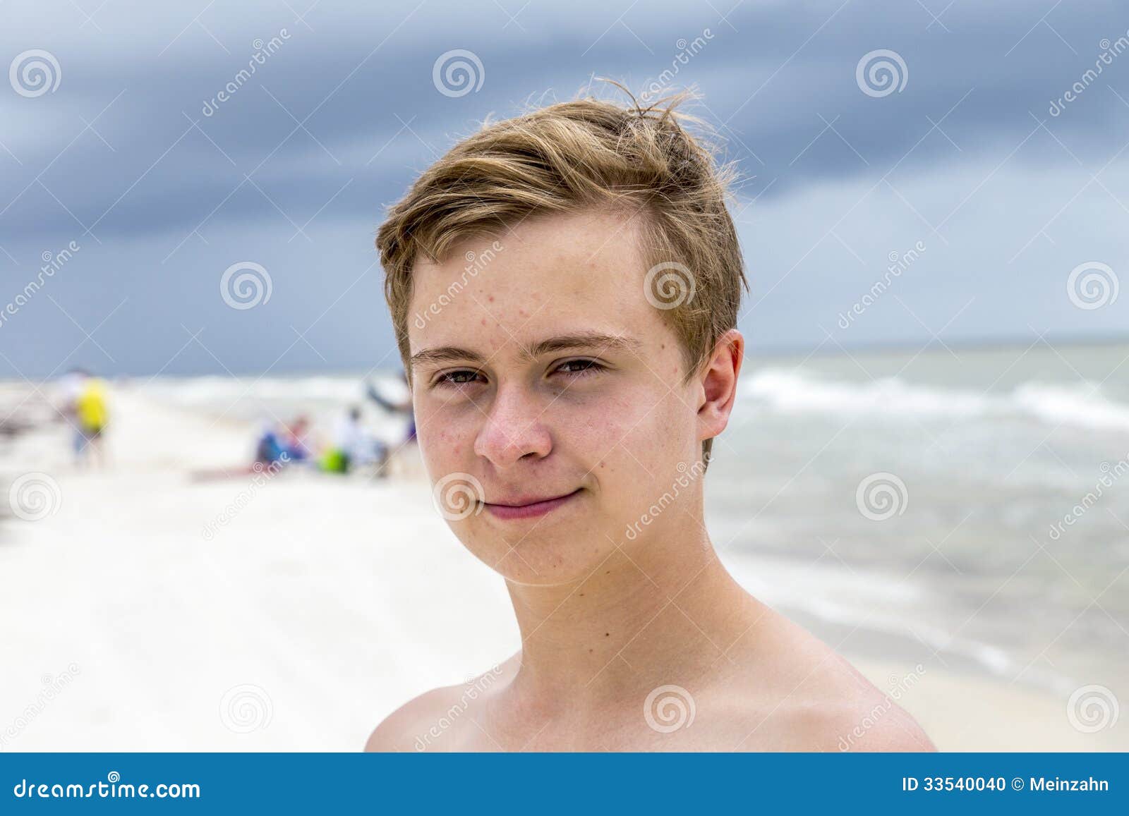 Young Happy Boy Looking Handsome at Stock Photo - Image of cheeky ...