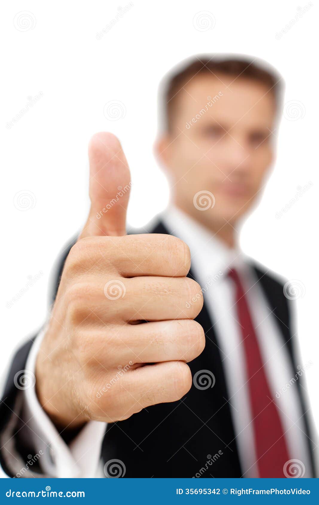 Young Happy Business Man Showing Thumb S Up Sign Stock Photo Image Of