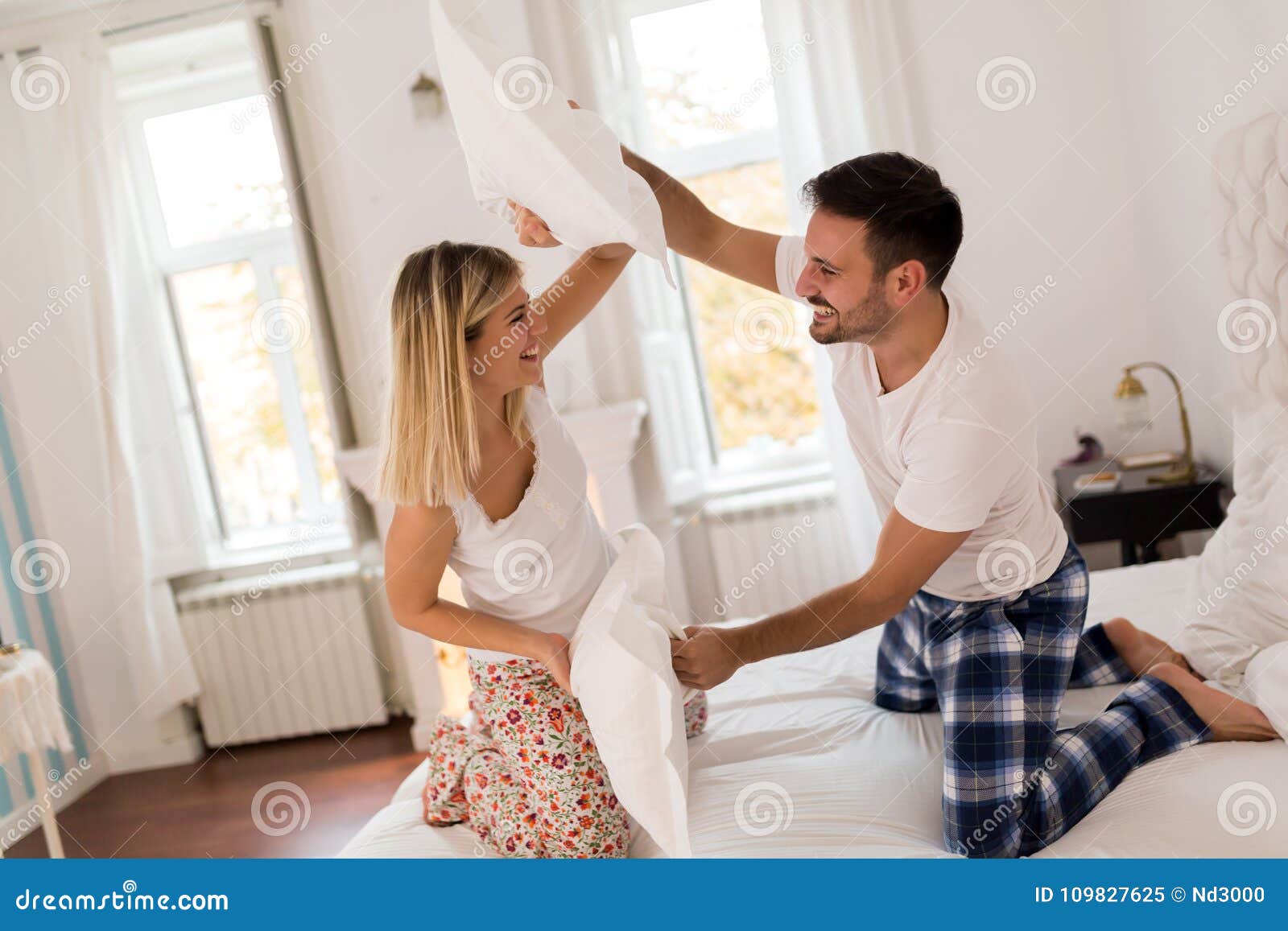 Young Couple Having Having Romantic Times In Bedroom St