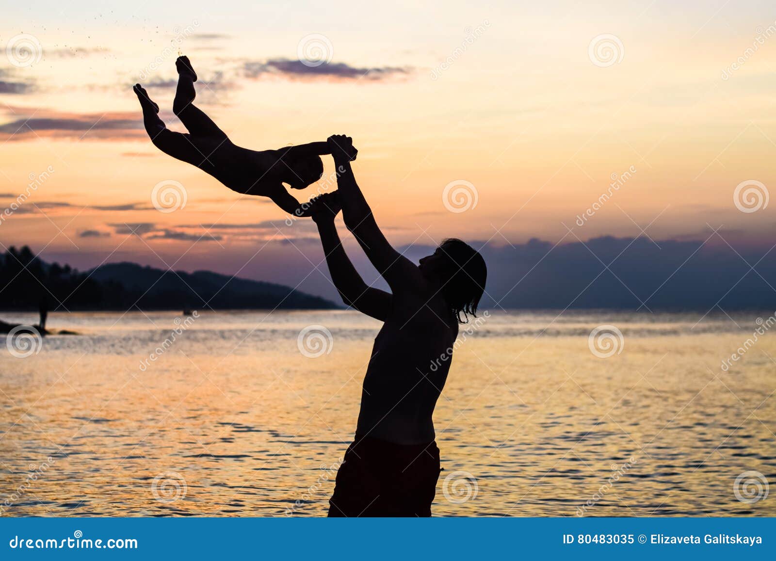Shirtless Boy And Shirtless Dad Stock Photos and Pictures 