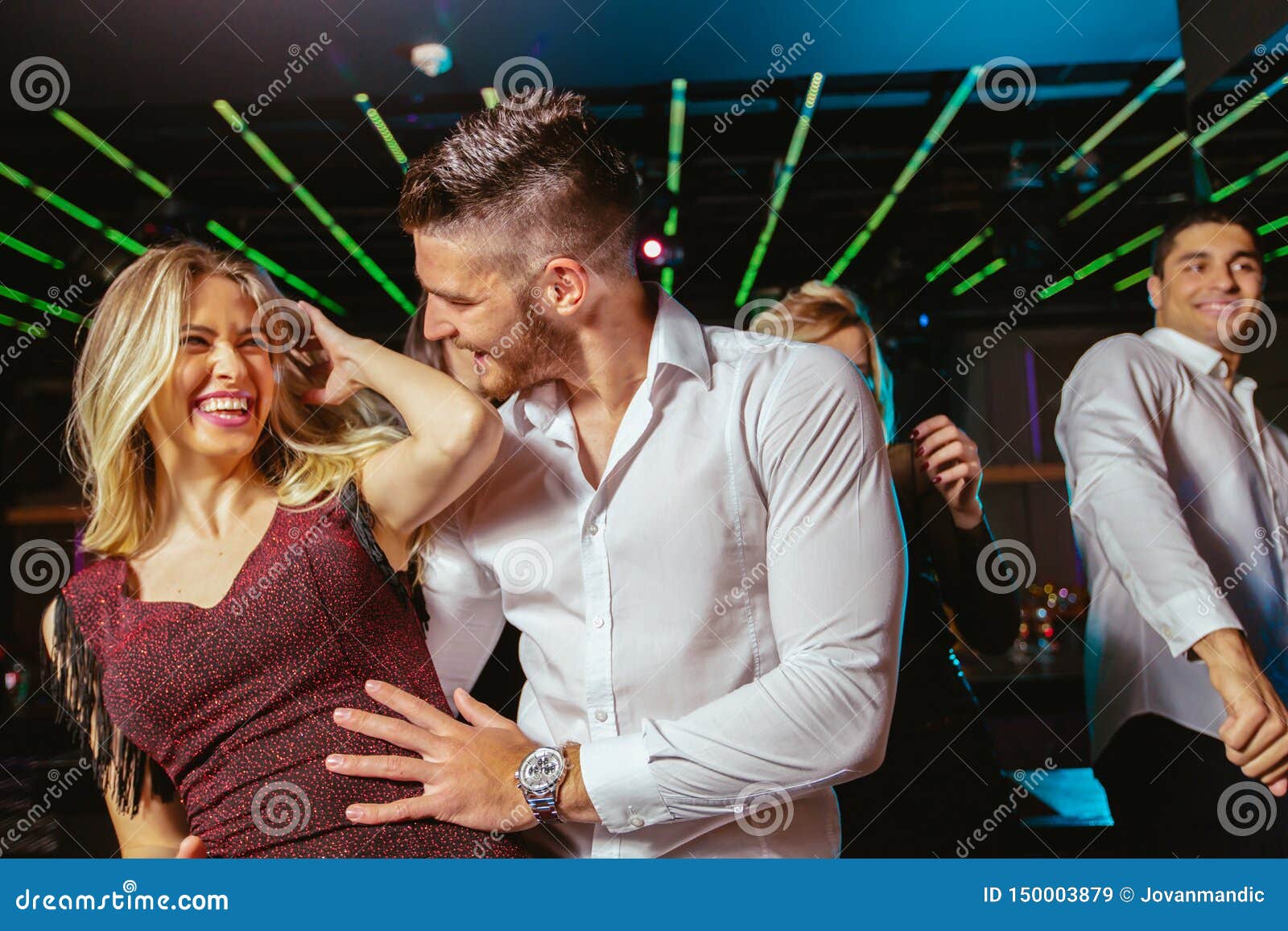 Happy People are Dancing in Club. Stock Image - Image of club, luxury ...