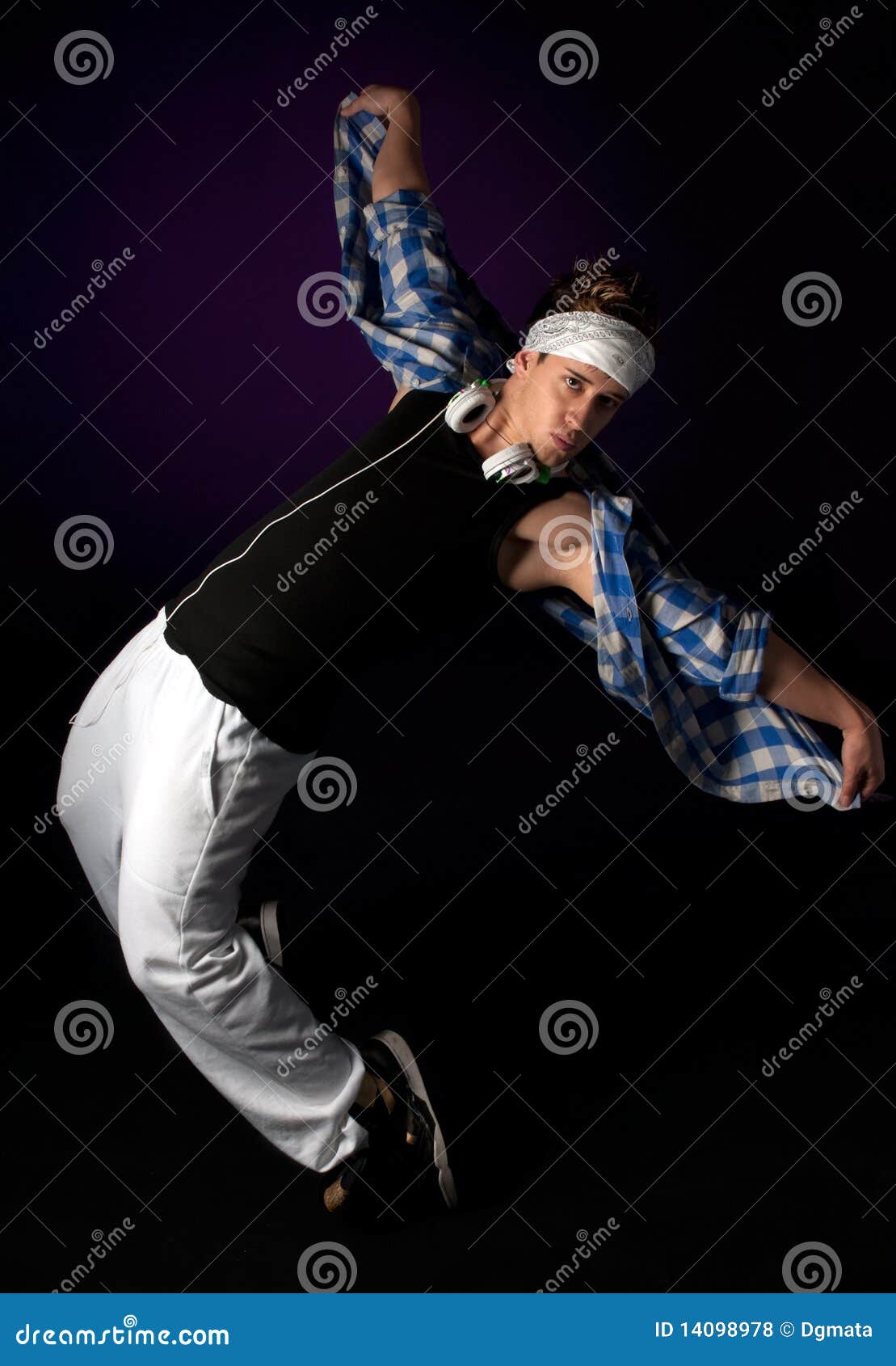 Young Hiphop Dancer Performing Acrobatics. Stock Photo Image of