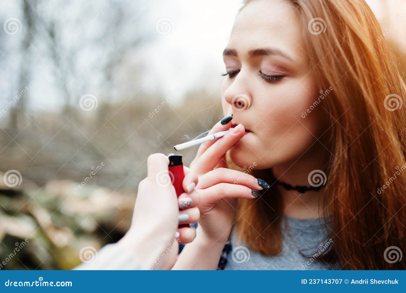 Hipster Girl Smoking