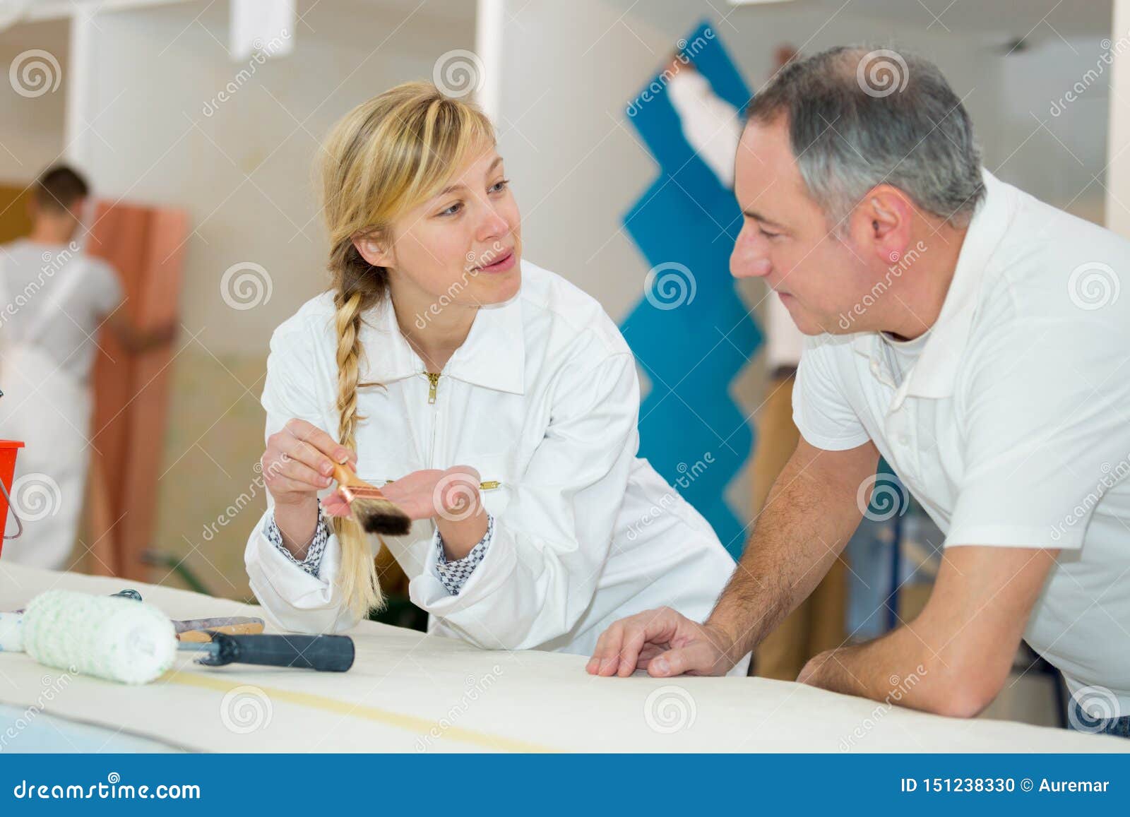 Young House Painter and Decorator Apprentice Stock Photo Image of