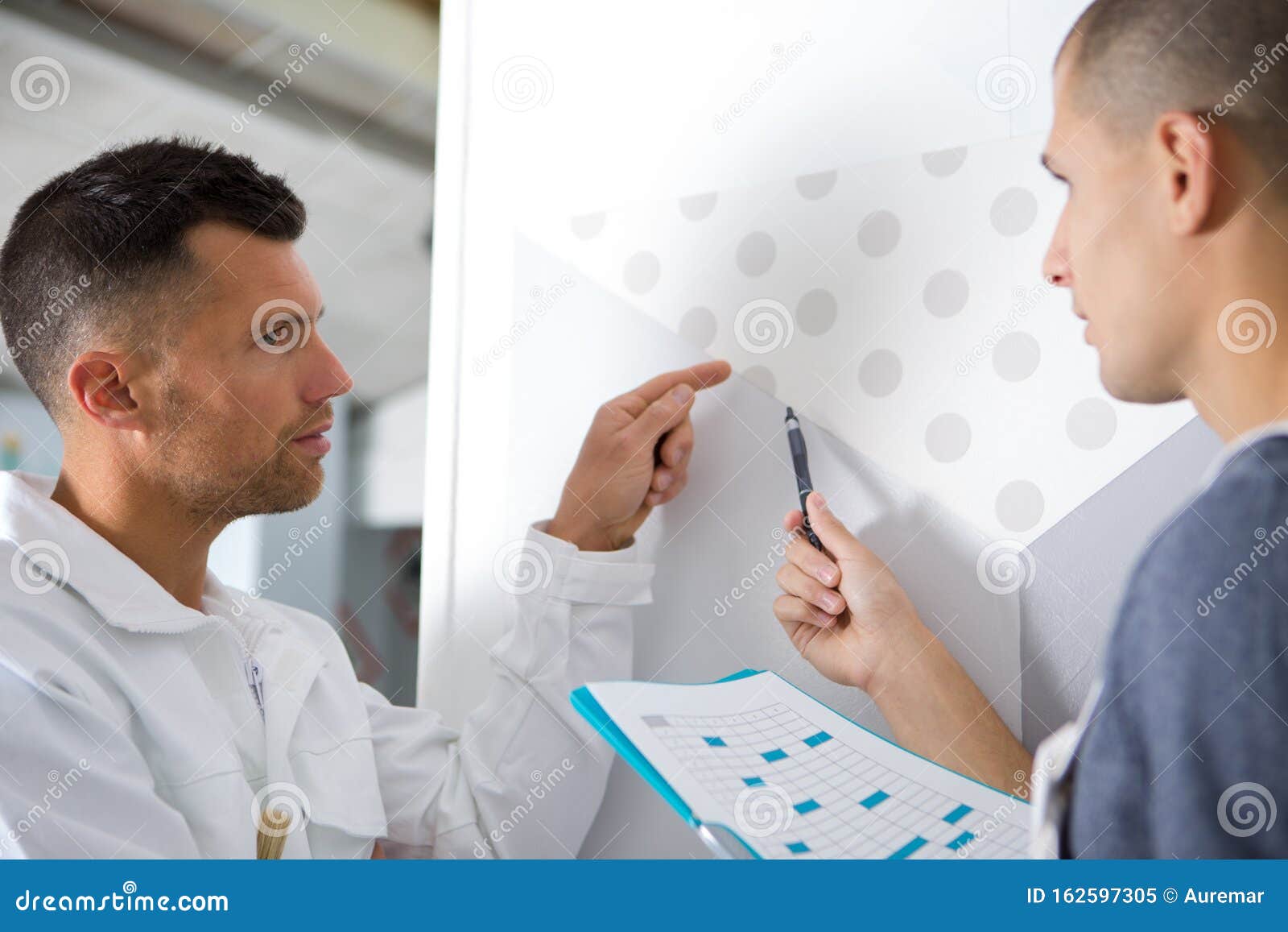 Young House Painters Apprentice with Mentor Stock Image Image of