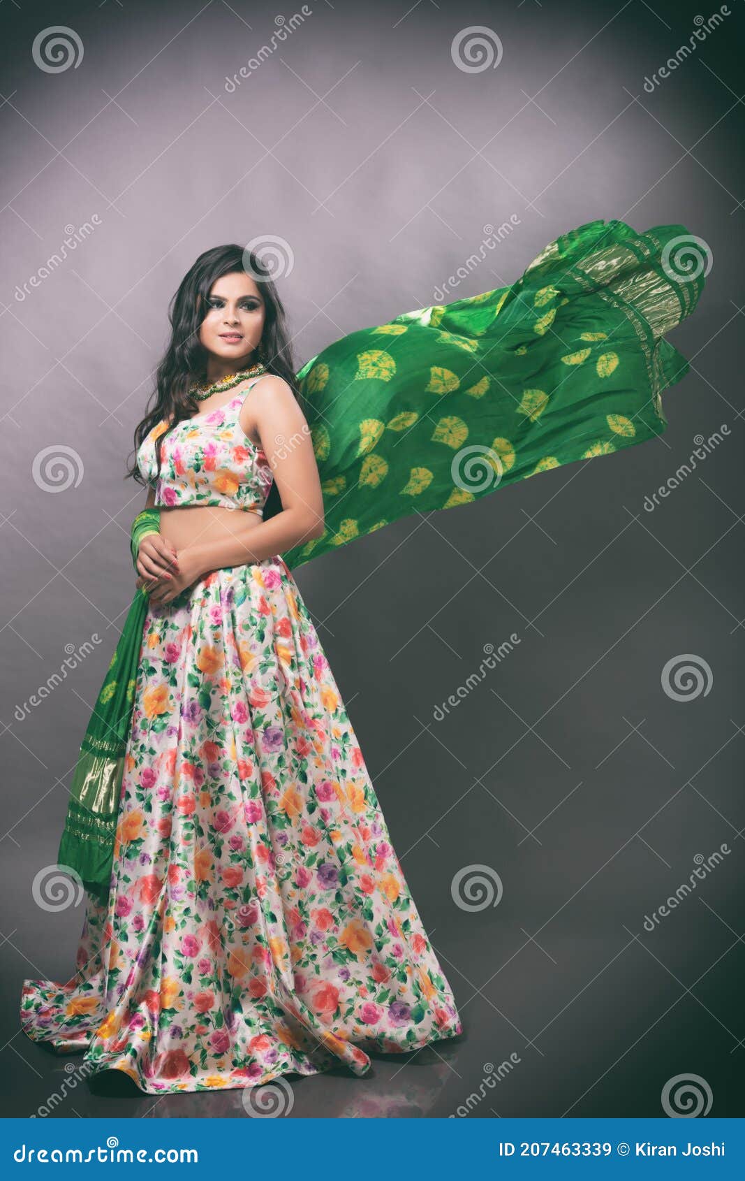Green Anarkali South Indian Fashion Gown