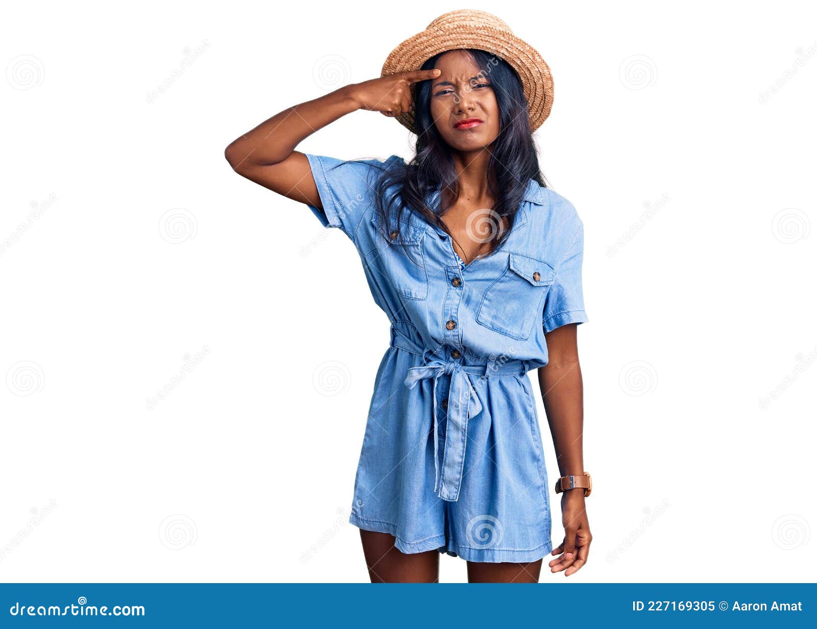 Young Indian Girl Wearing Summer Hat Pointing Unhappy To Pimple on  Forehead, Ugly Infection of Blackhead Stock Image - Image of facial,  health: 227169305