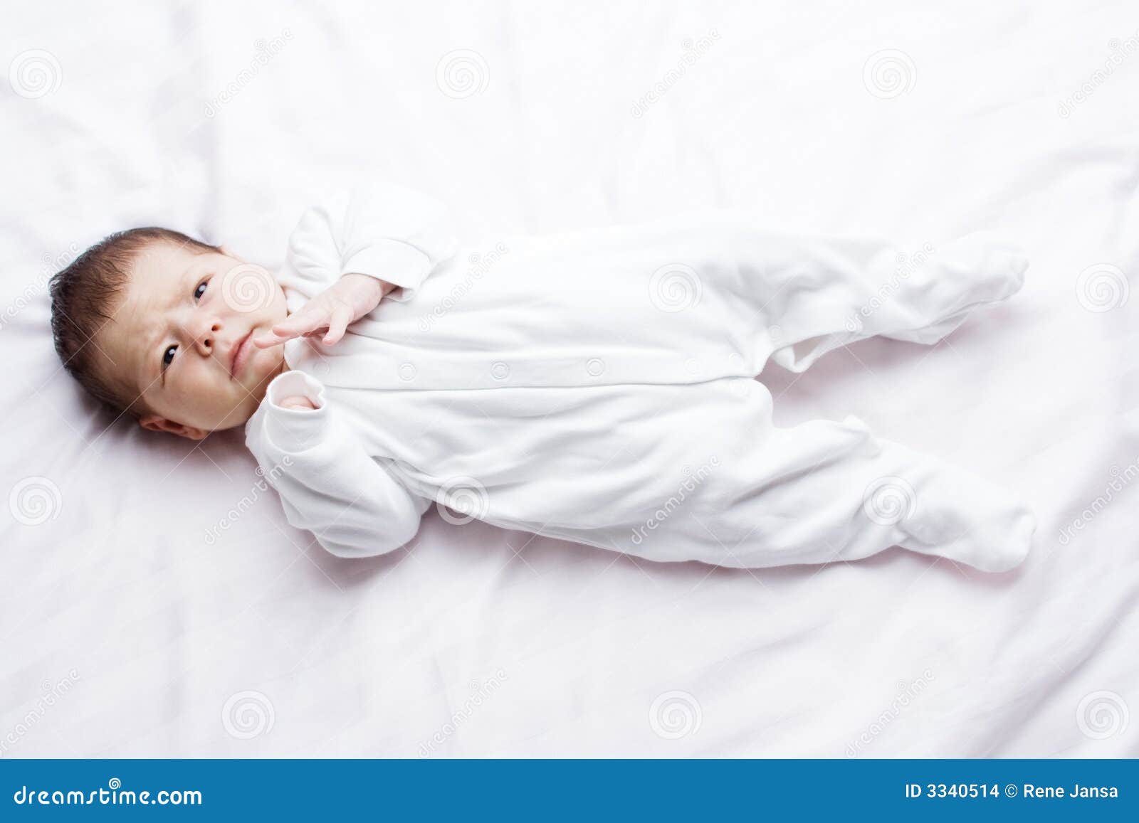 white infant sleeper