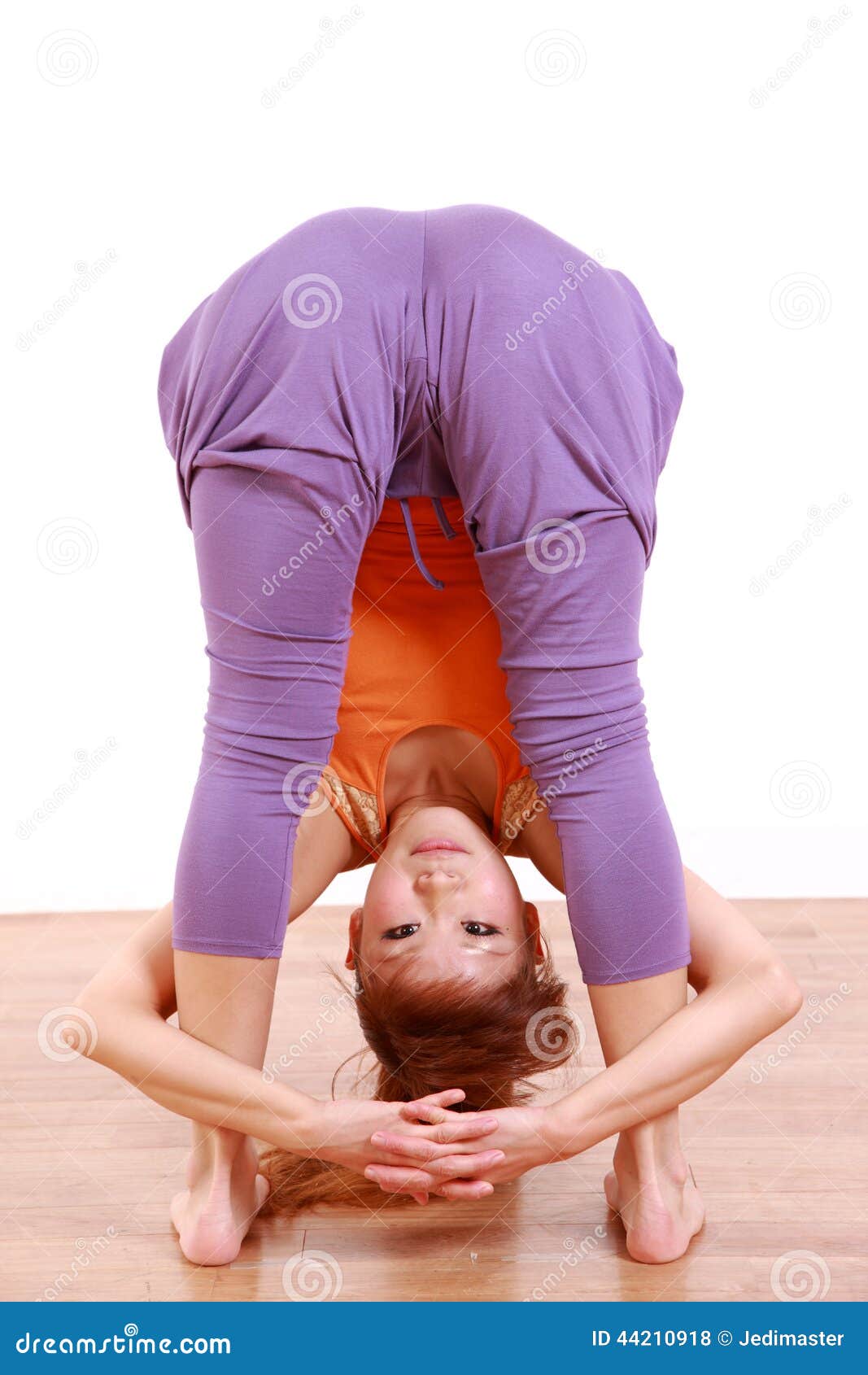 Young Japanese Woman Doing YOG