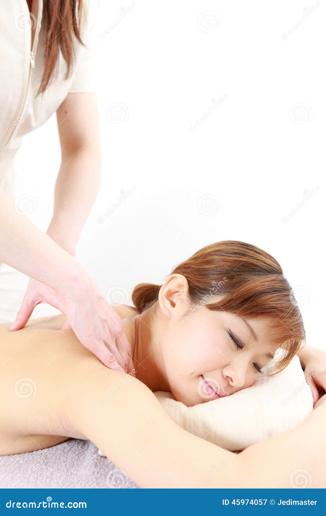 Download Young Japanese Woman Getting Massage Royalty Free Stock Photograph...