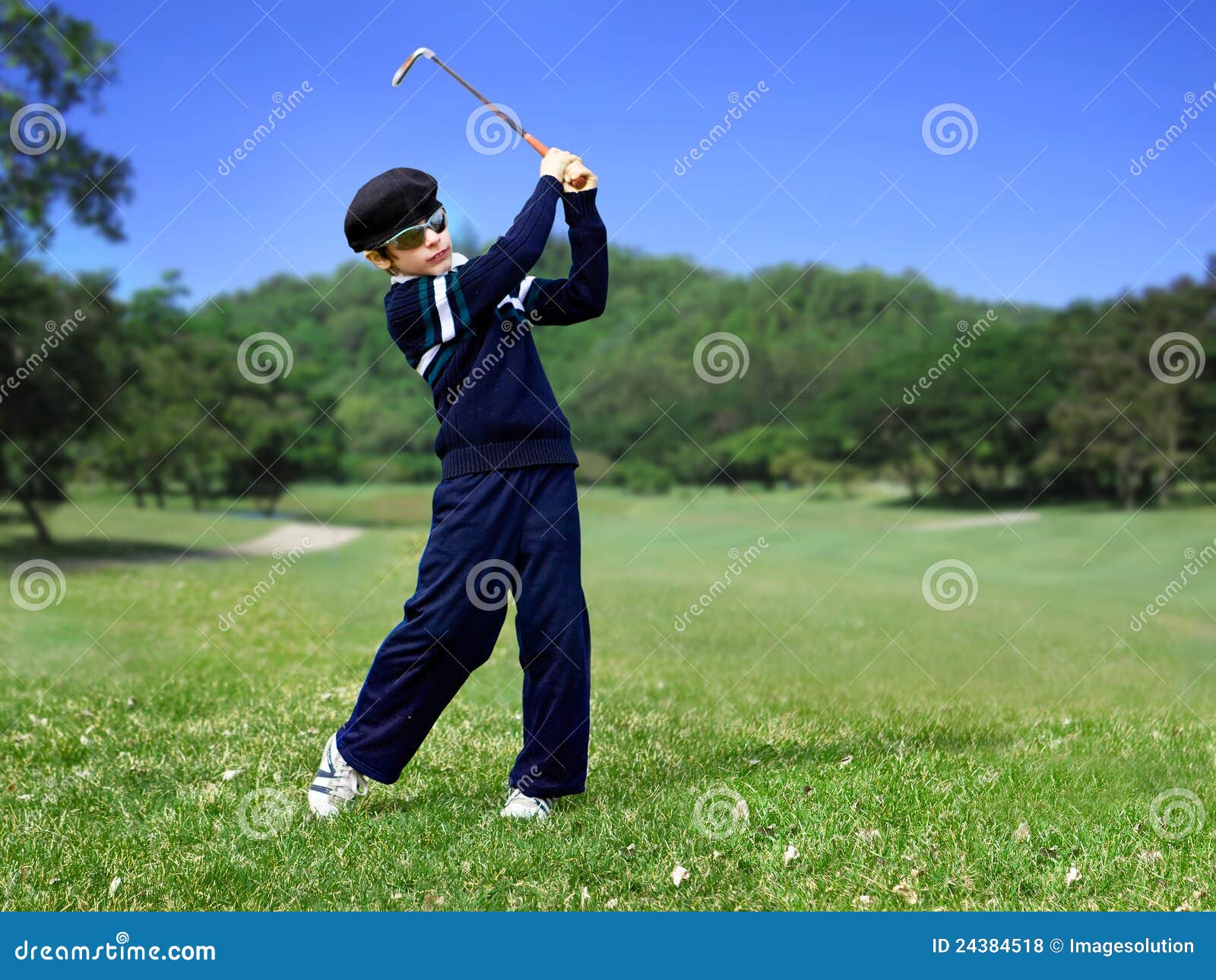 Young Junior golfer swing stock photo. Image of green 24384518