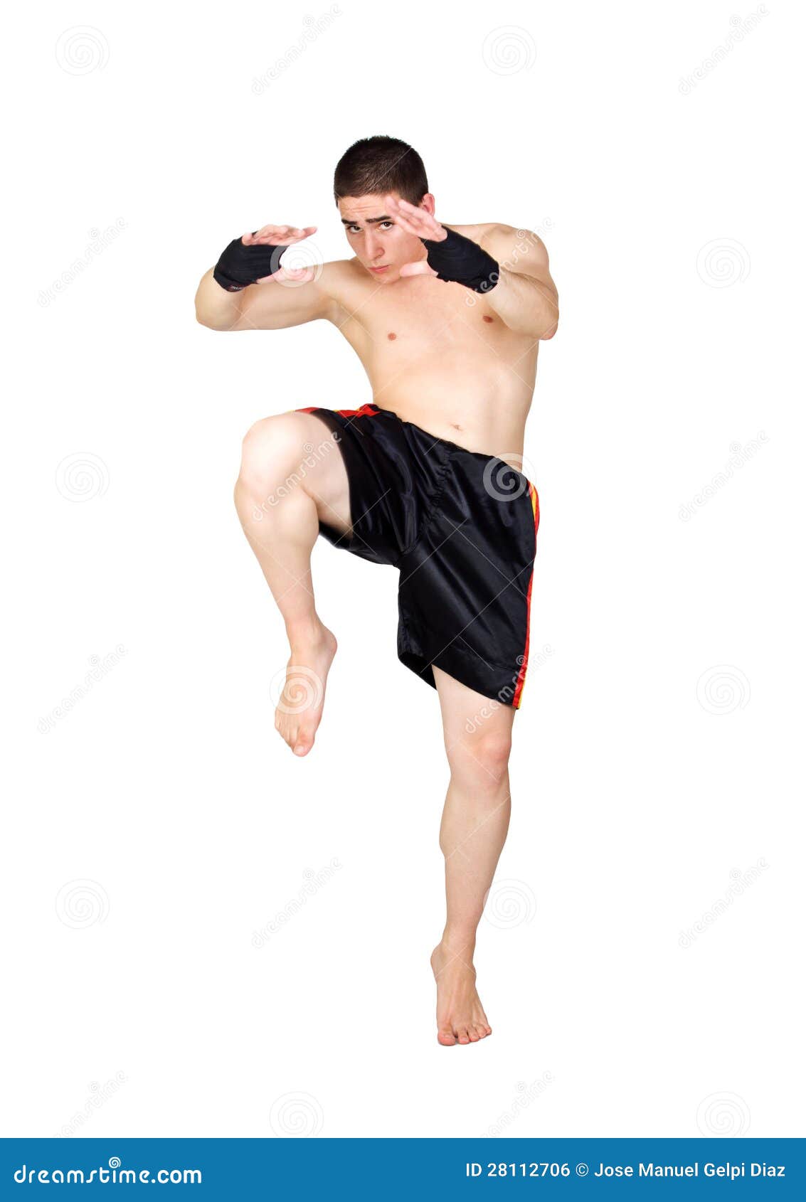 Young Kickboxer stock photo. Image of boxing, workout 28112706