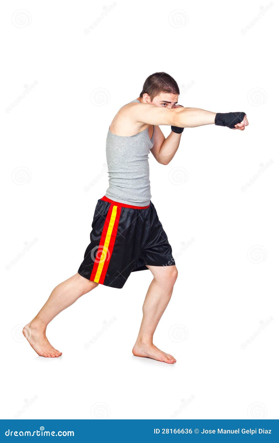 Young Kickboxer stock photo. Image of strong, glove, kickbox 28166636