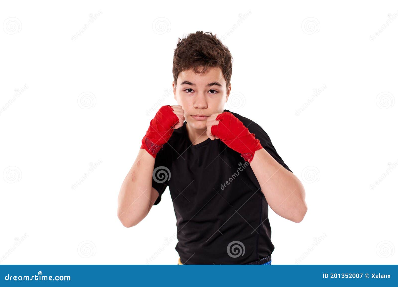 Kickboxer Training Isolated on White Stock Image - Image of healthy ...