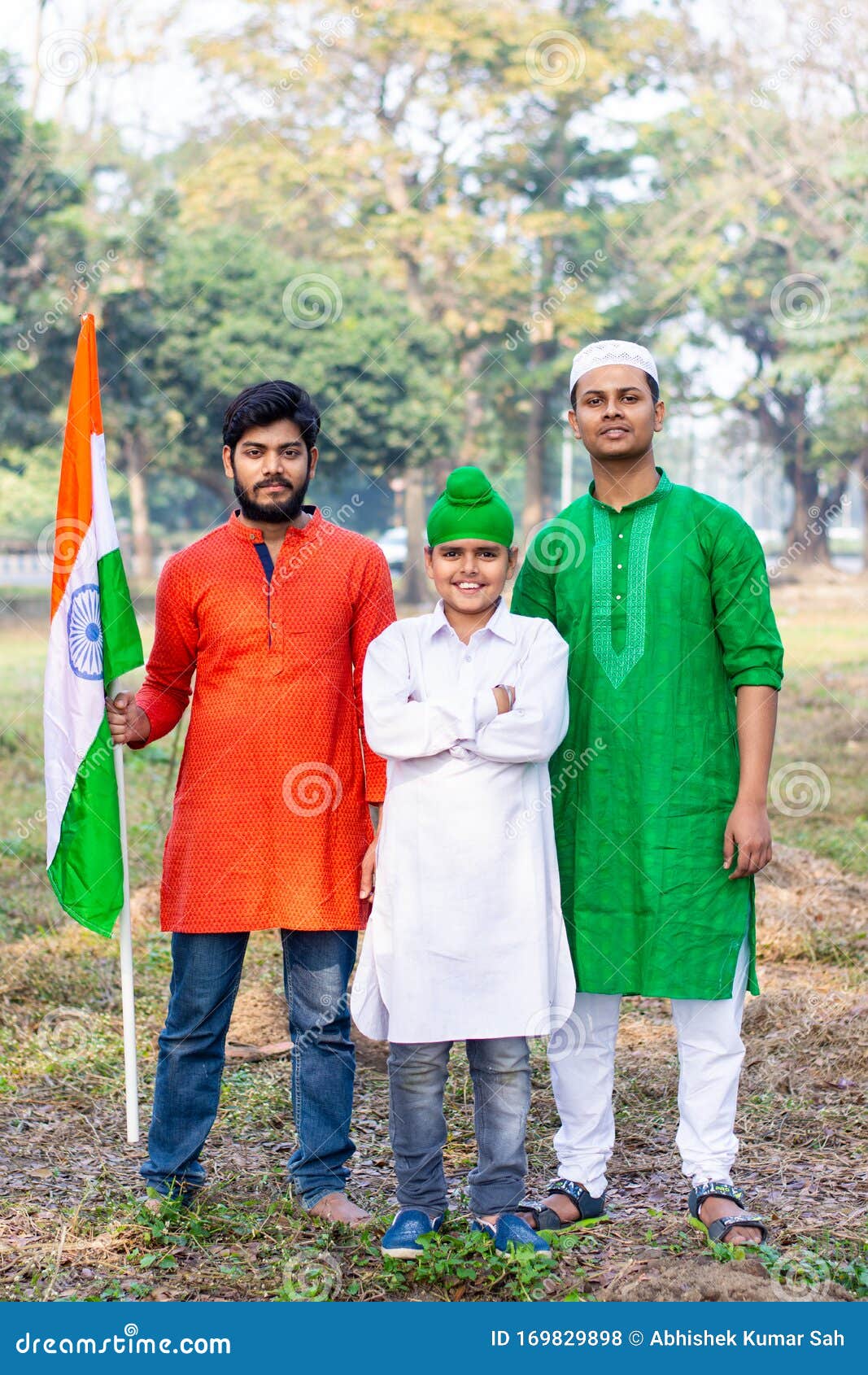 tricolour dress for boy