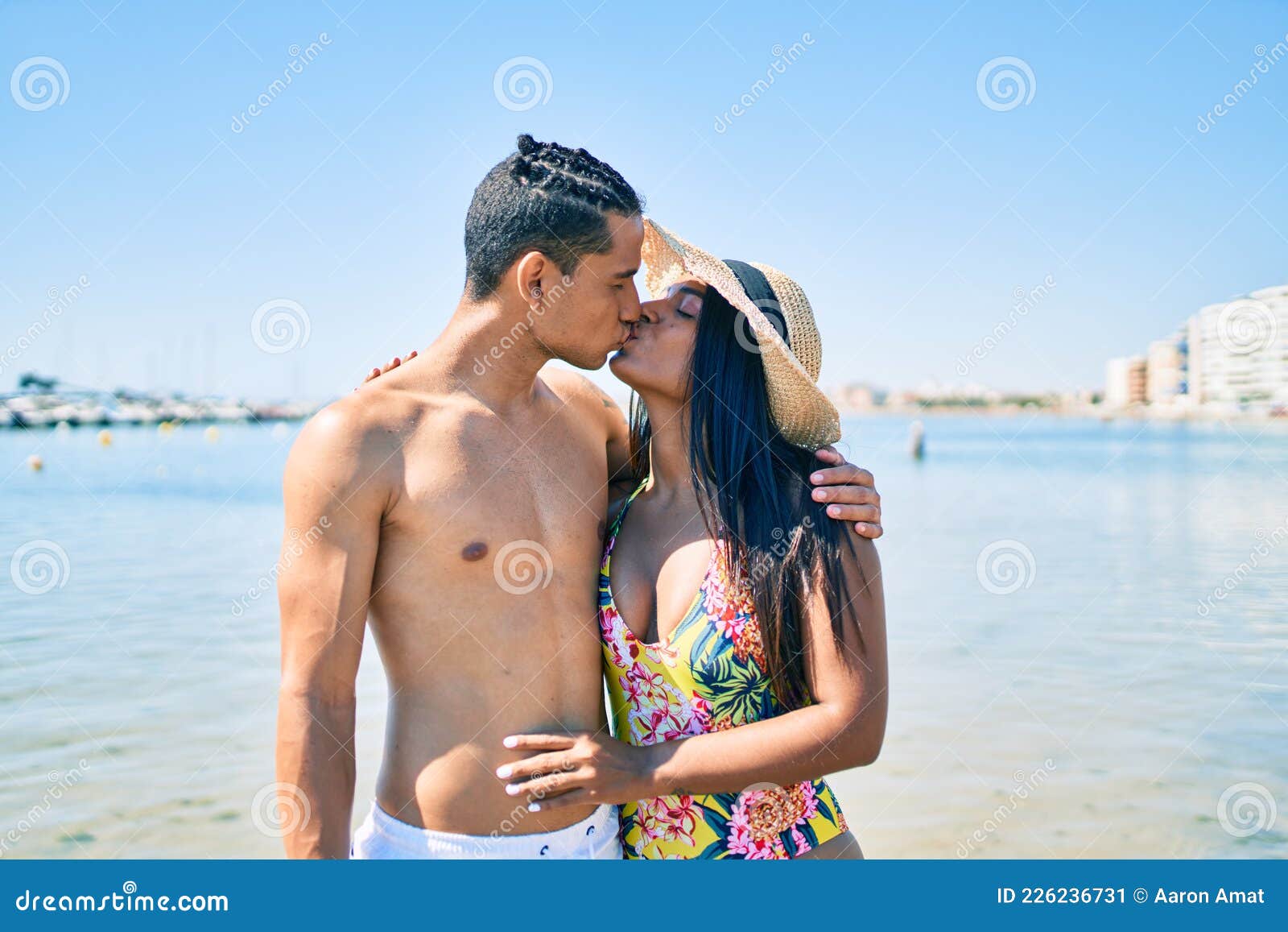 Nude Couple Kissing On Beach