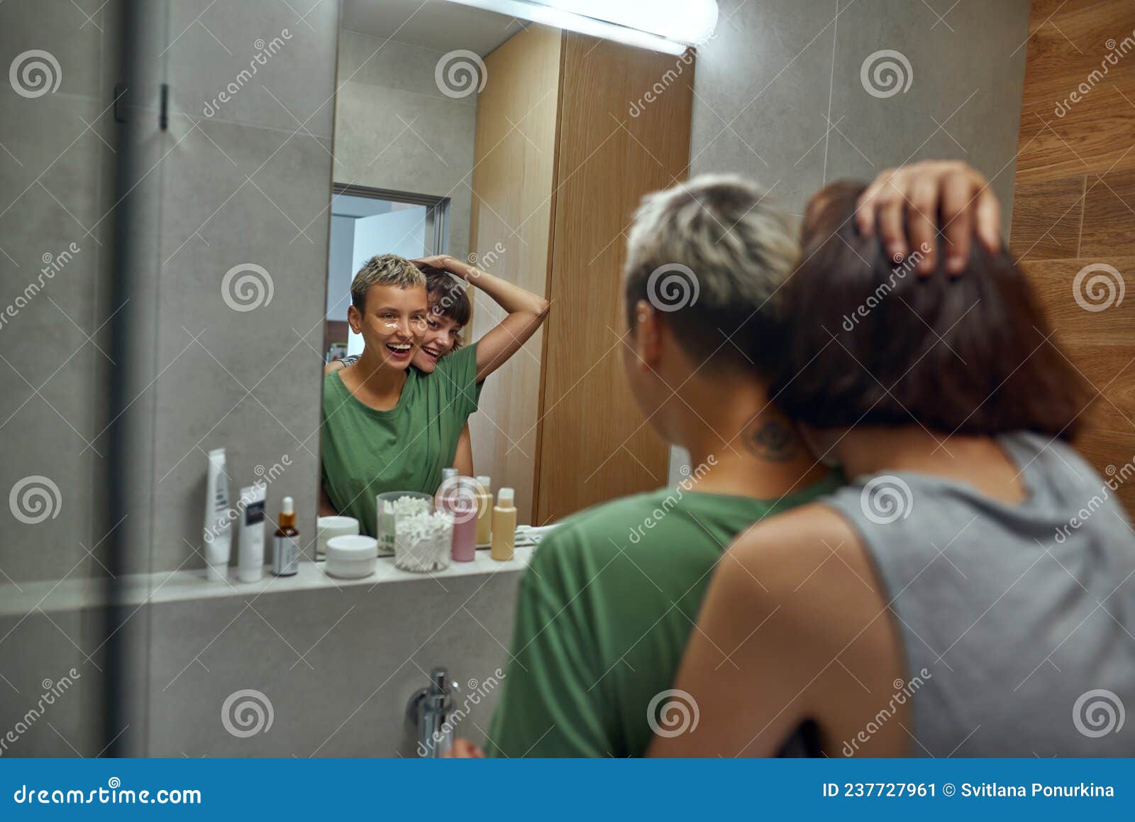 Lesbian In Bathroom