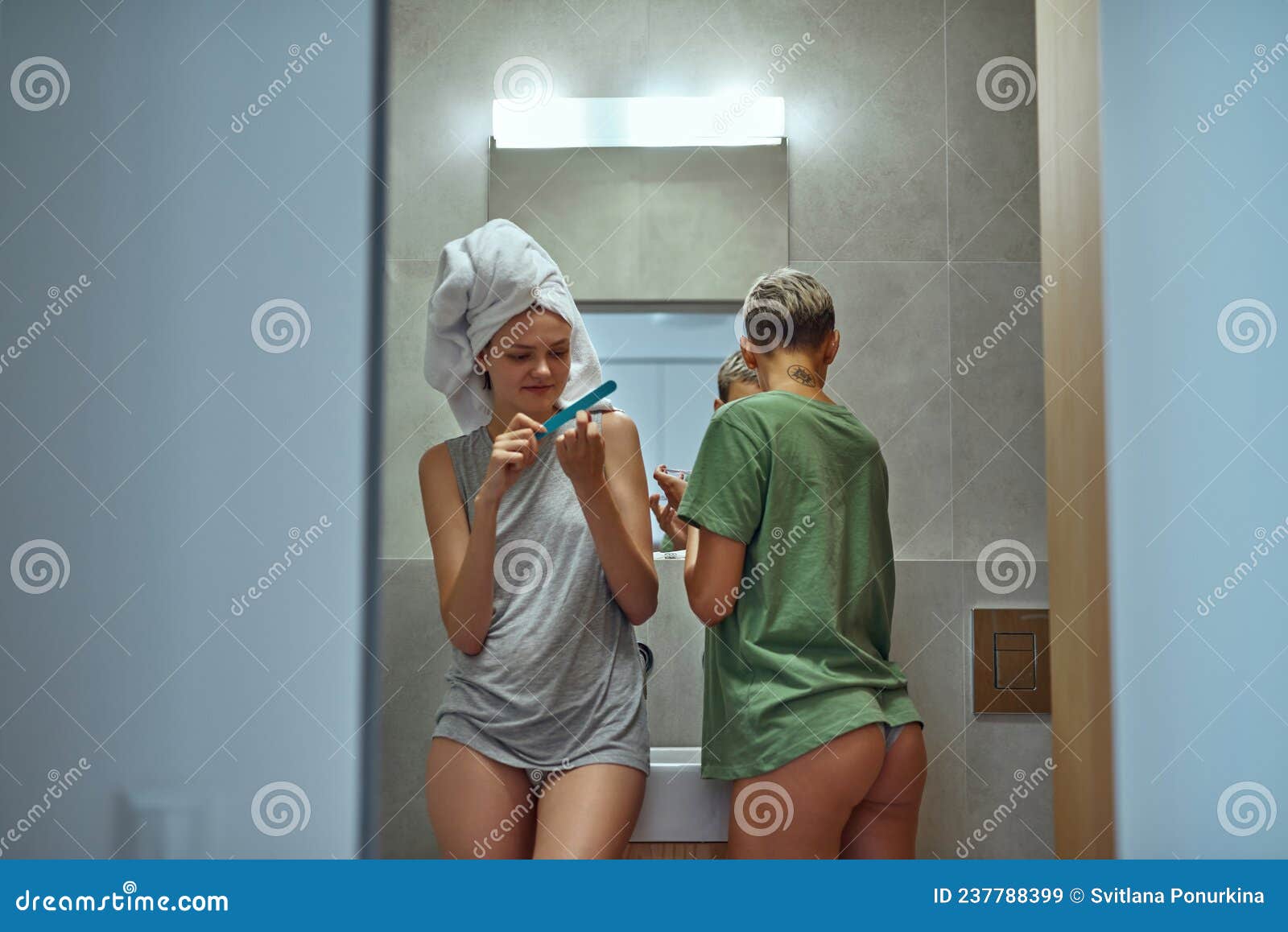 Young Lesbians In Shower