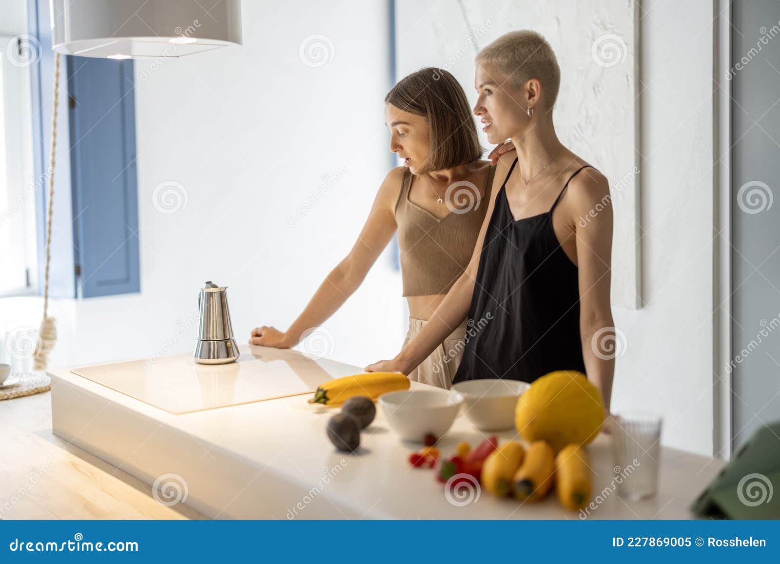 Lesbians In Kitchen