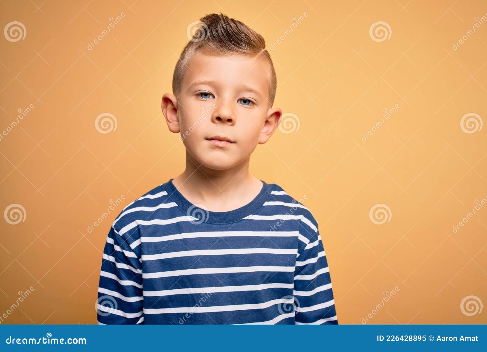 kid with blue medium hair