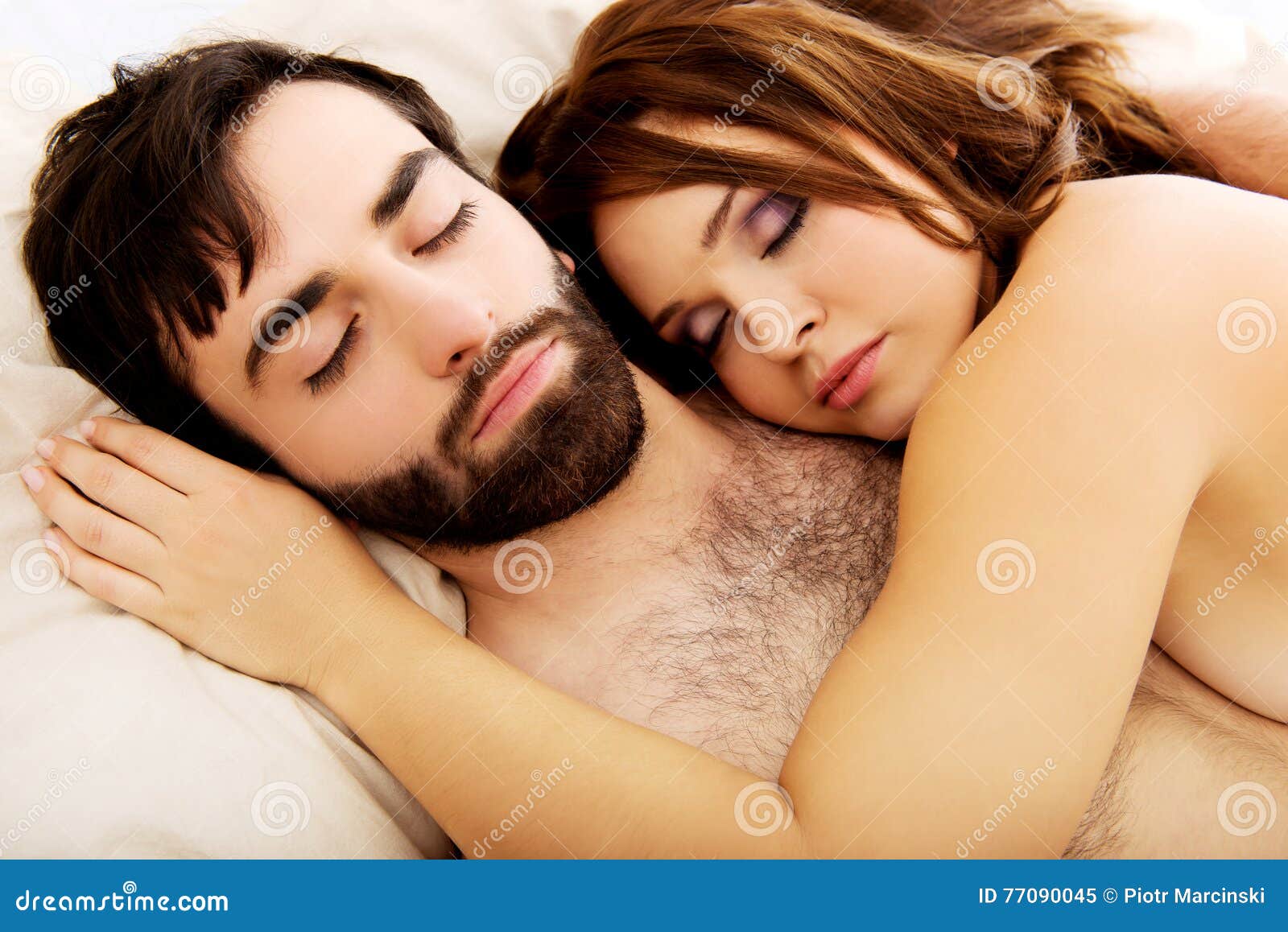 Young love couple in bed. stock image. Image of lifestyle - 77090045