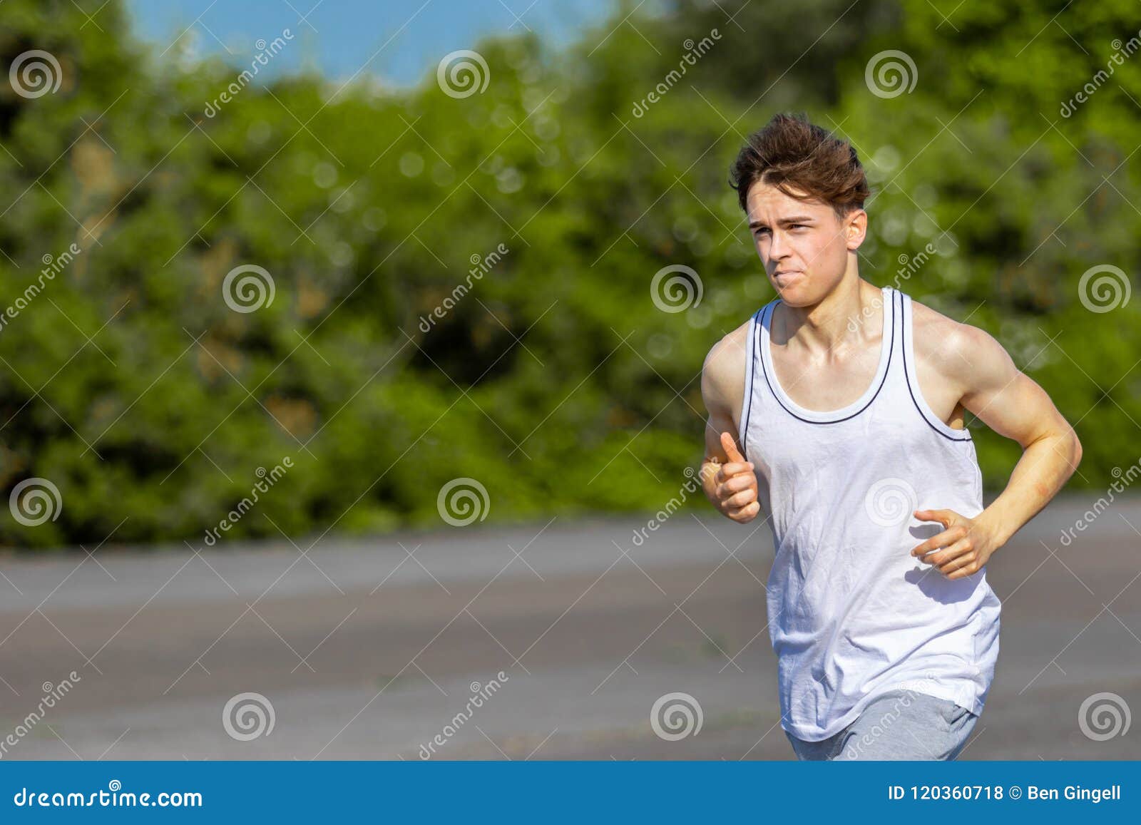 Jogging on a summer`s day stock photo. Image of exercising - 120360718