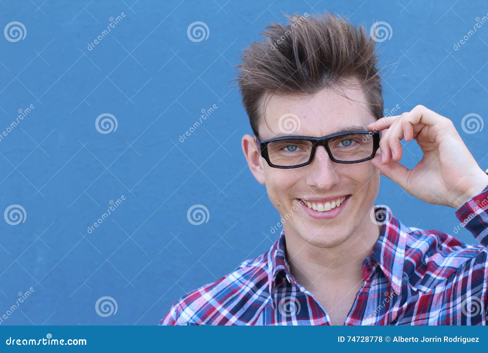 Young Male College Student with Glasses Stock Photo - Image of ...