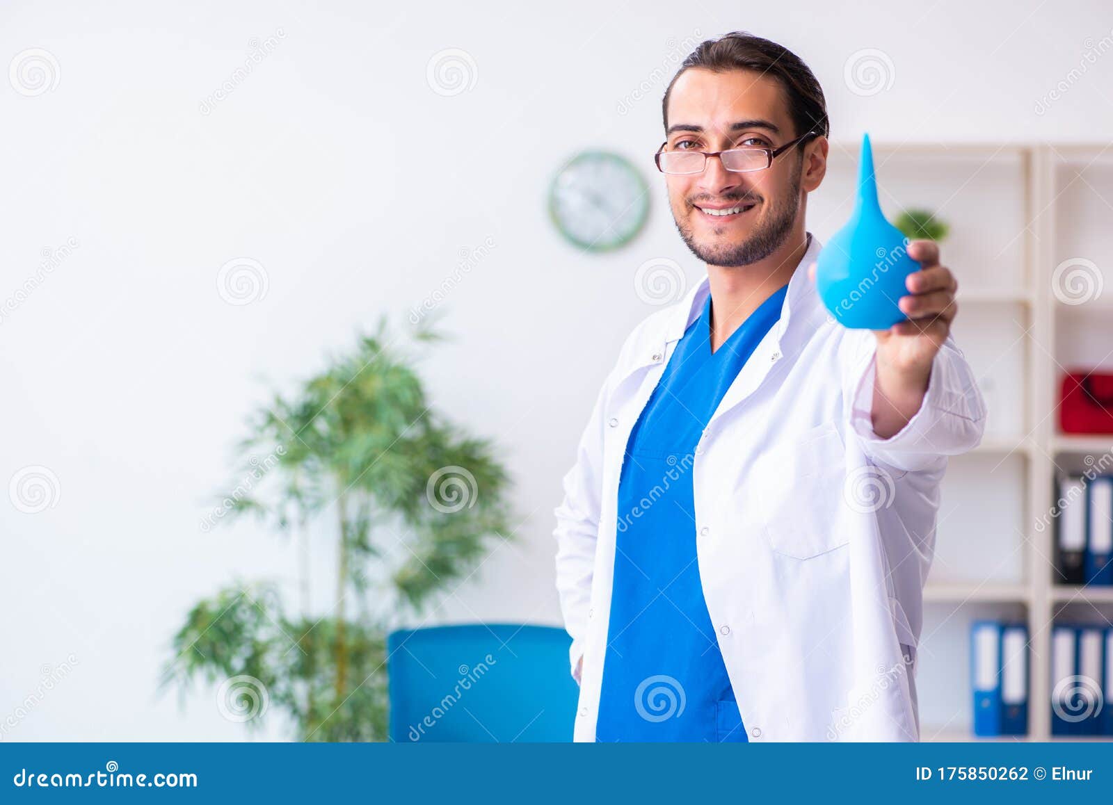 young male doctor gastroenterologist working in the clinic