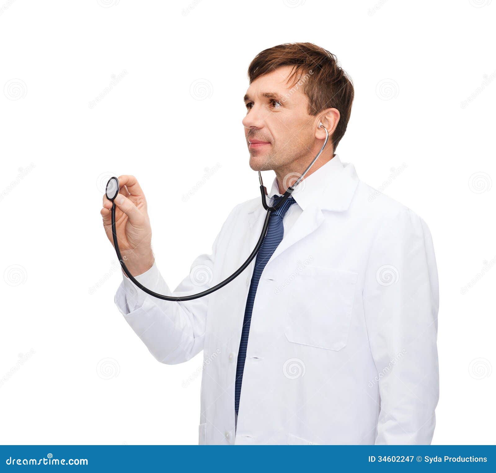 young male doctor stethoscope healthcare medical concept 34602247