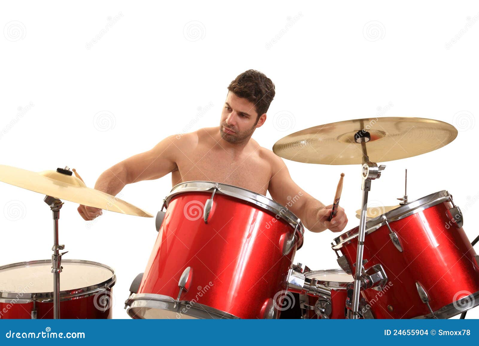Young male drummer stock photo. Image of serious, drummer 24655904
