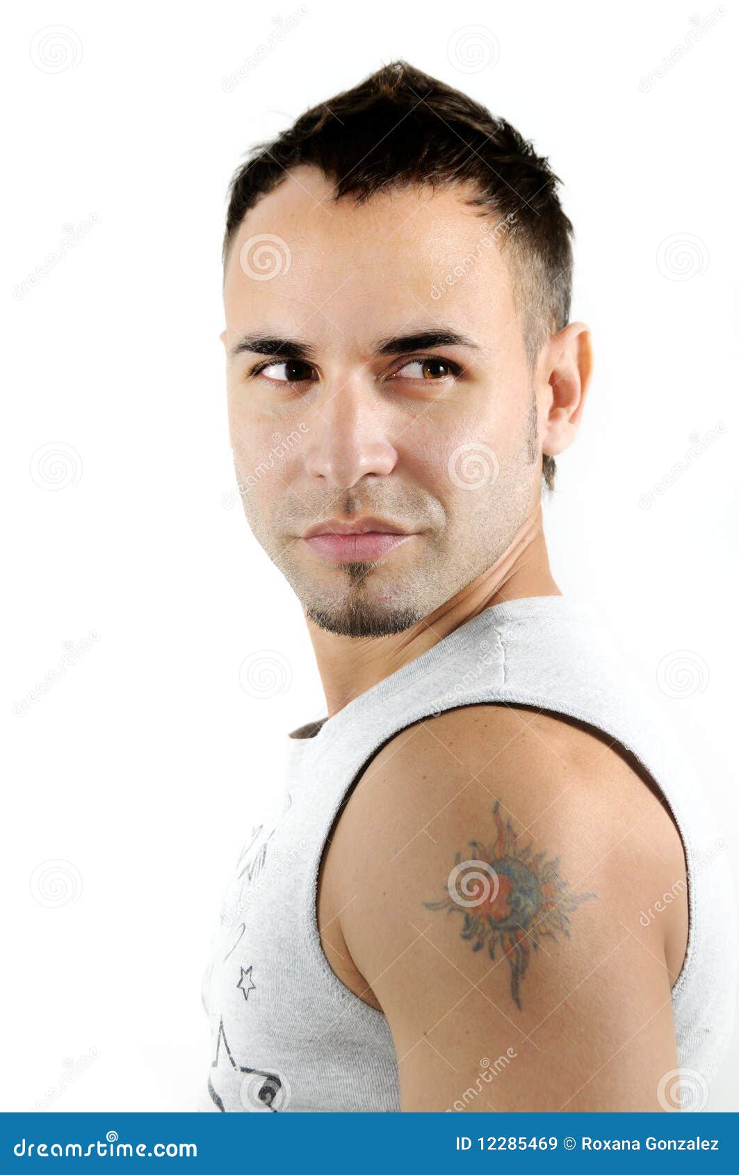 Young male model isolated stock image. Image of pretty 12285469