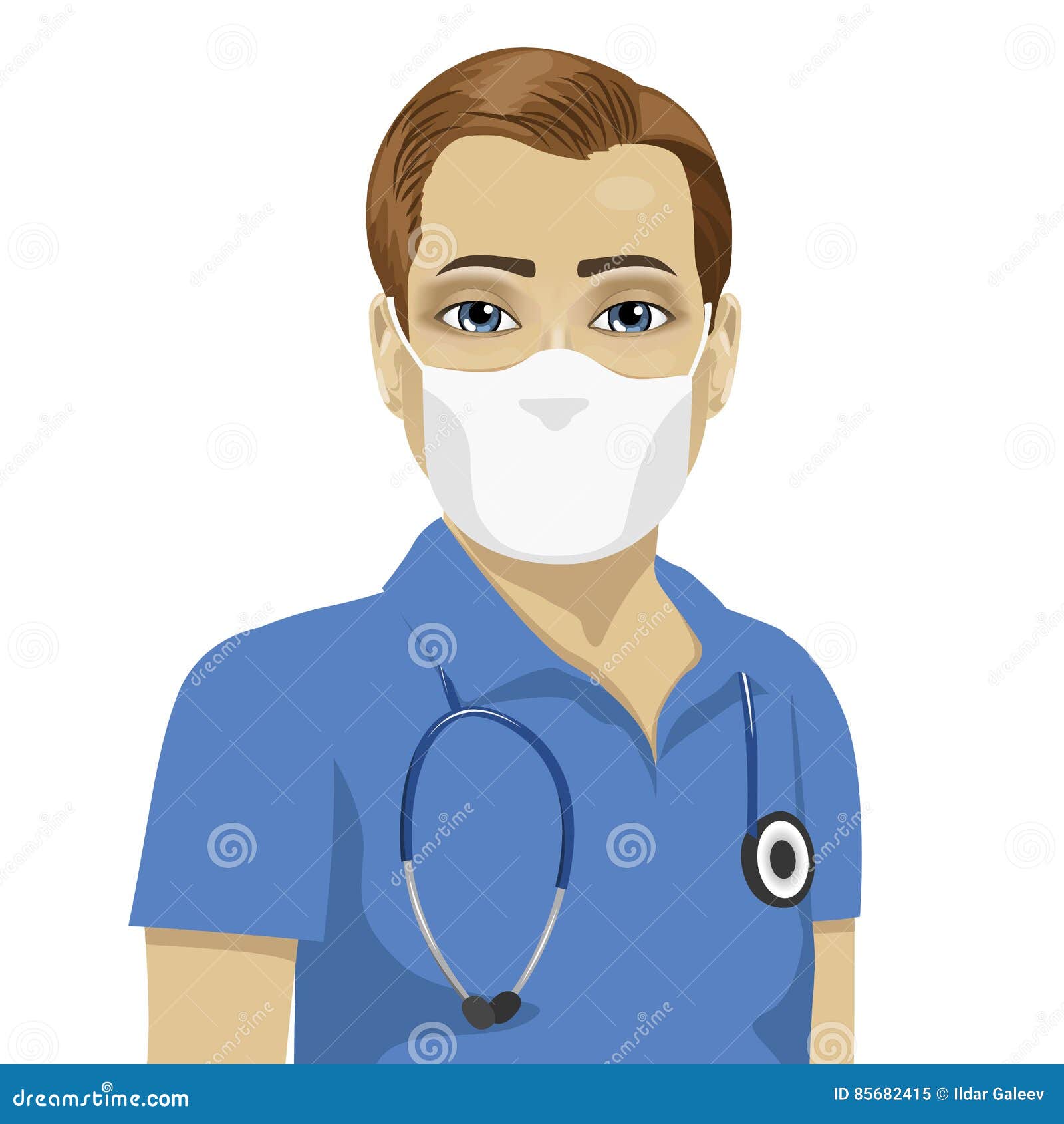 Nurse Wearing Mask Avatar Clipart Icon PNG Illustration Medical Service ...