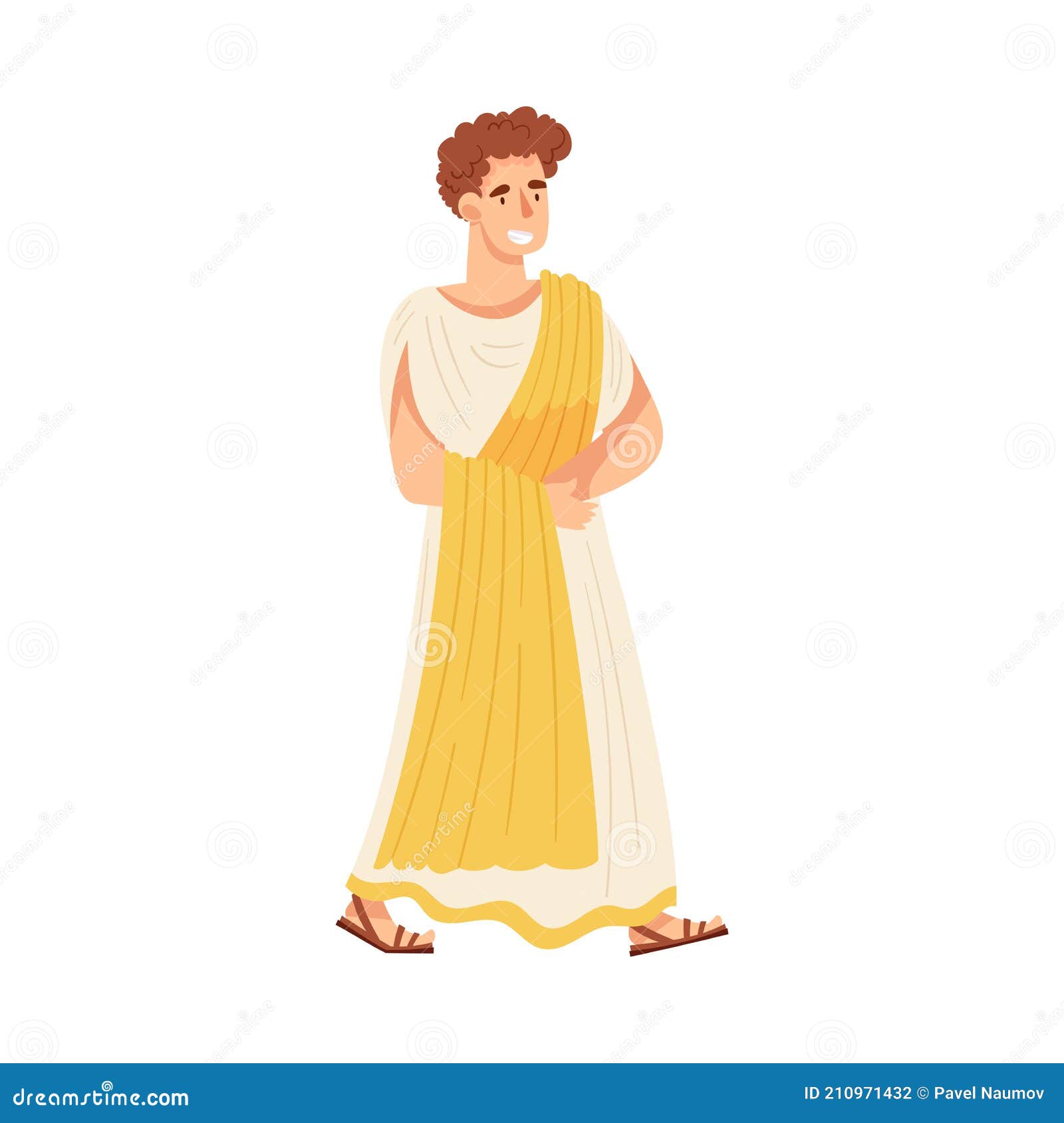 Roman Man Wearing A White Toga Stock Photo | CartoonDealer.com #168148080