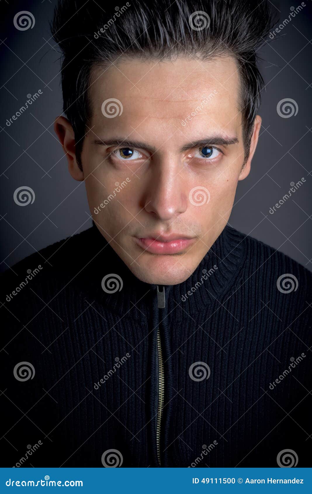 Young Male Strong Facial Features Stock Photo - Image of cheekbones ...