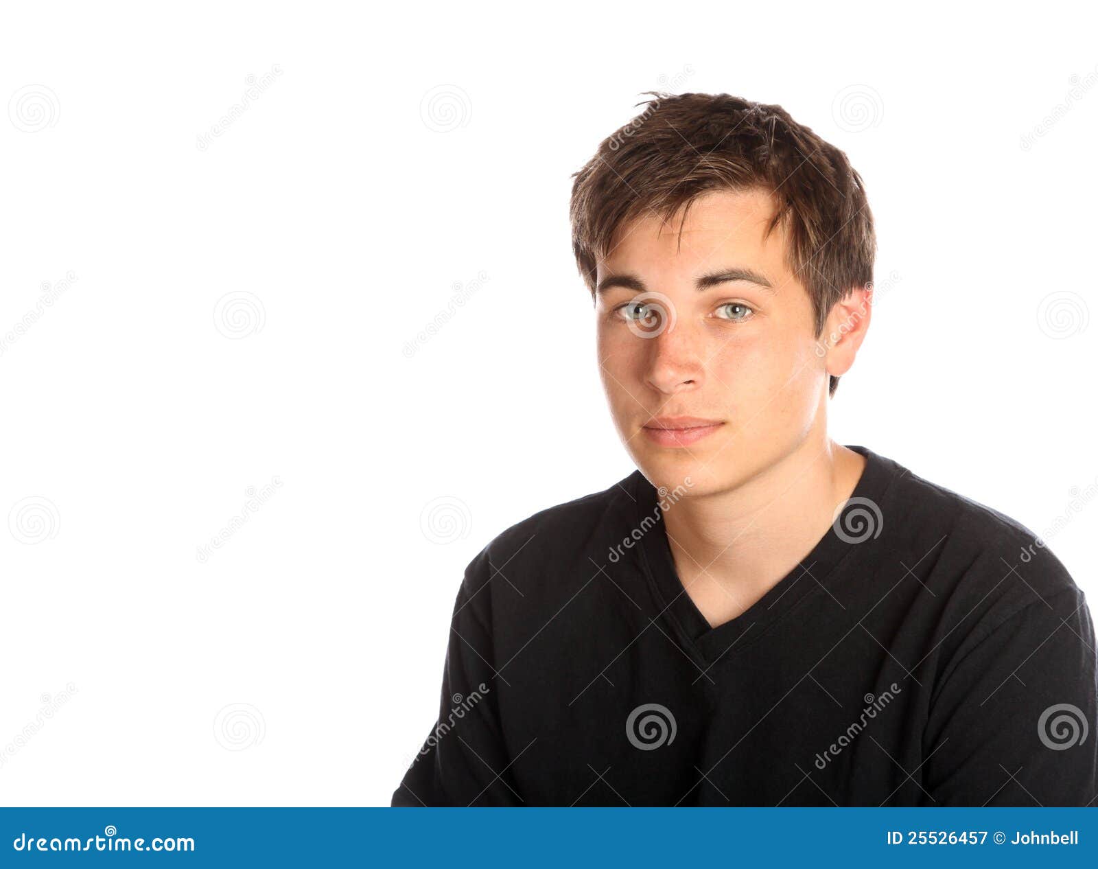 Young Man Against White Background. Stock Image - Image of style, model ...