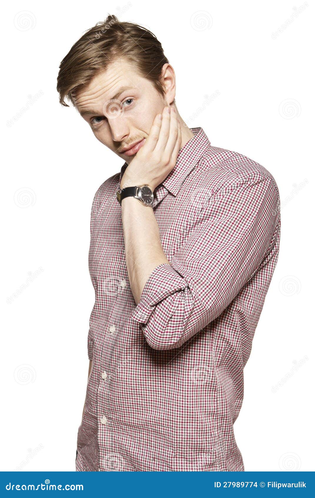 Young Man Against a White Background Stock Photo Image of background