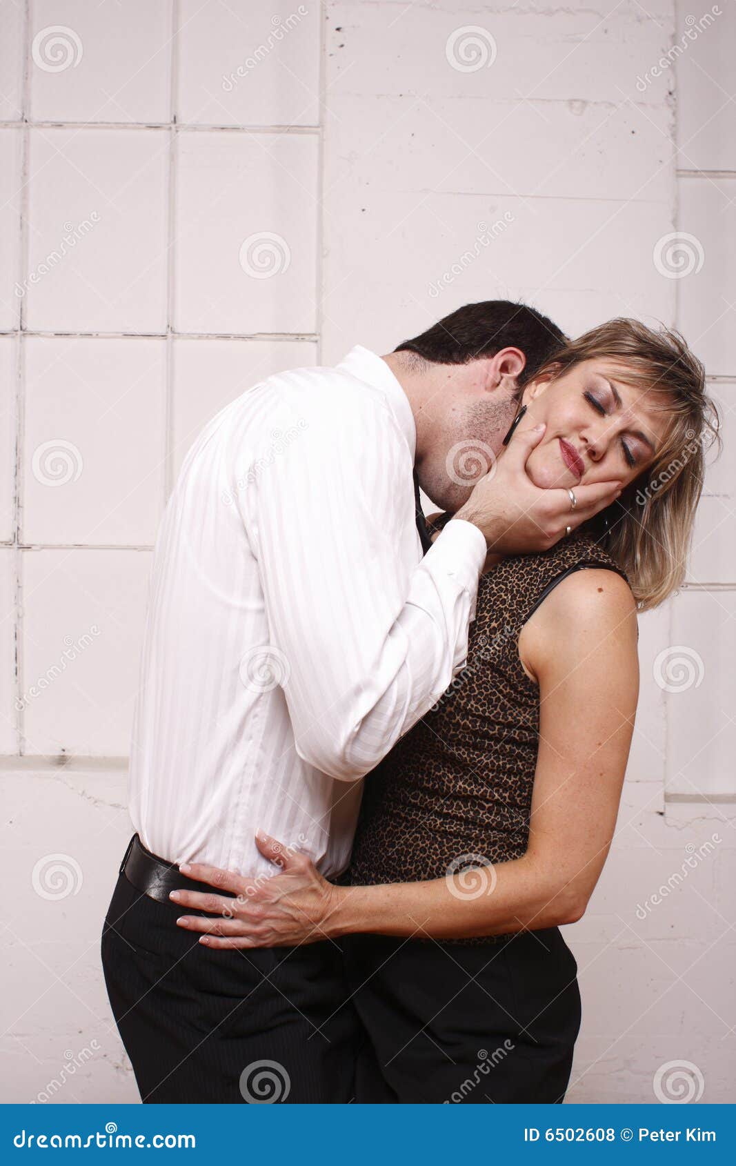 Young Man with Attractive Woman Stock Photo