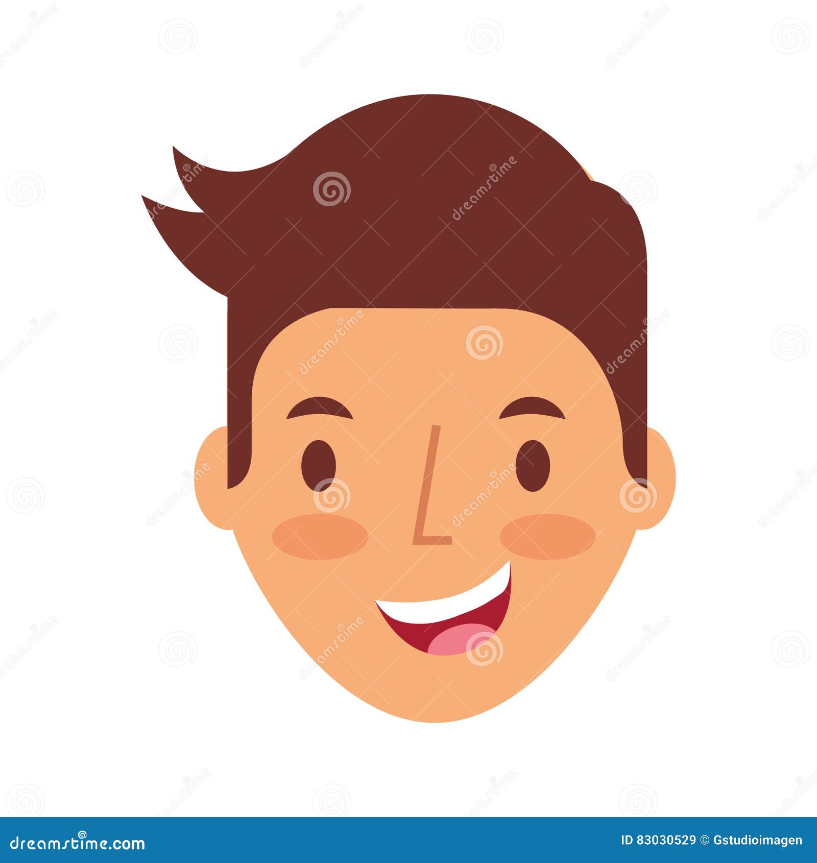 Young man avatar character stock illustration. Illustration of face ...