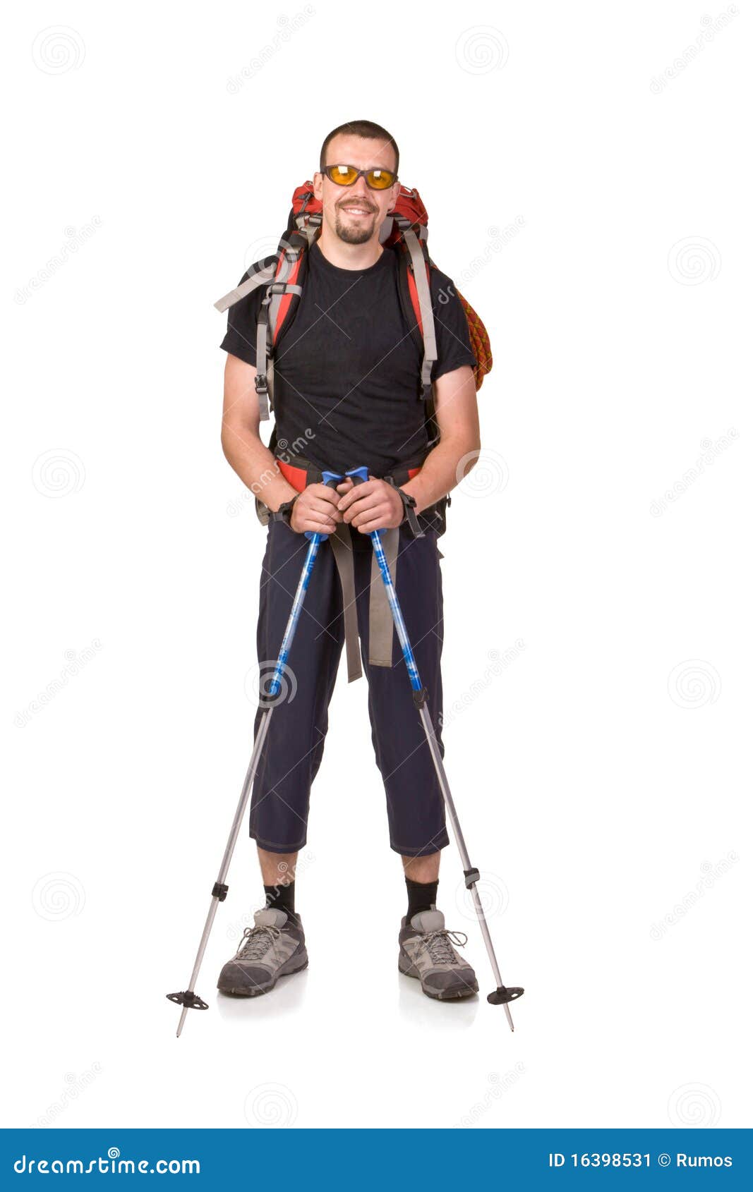 The Young Man with Backpack Stock Image - Image of camera, backpacker ...