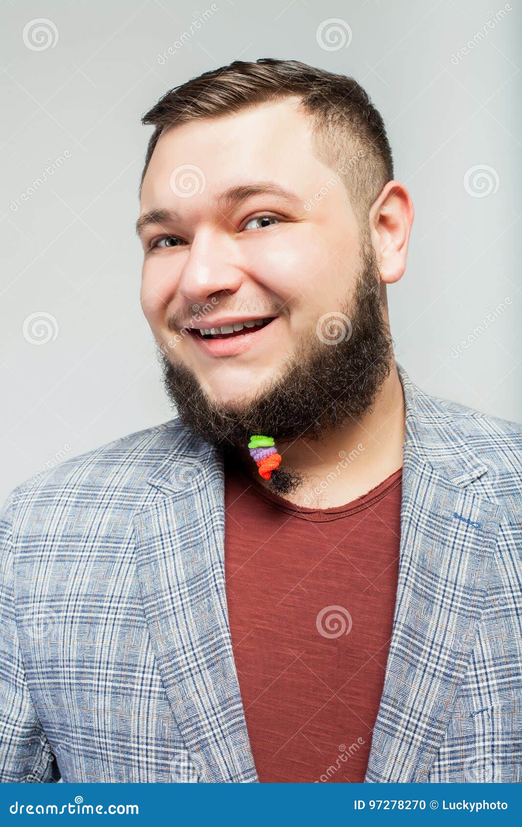 Young man with beard stock photo. Image of barrette, hipster - 97278270