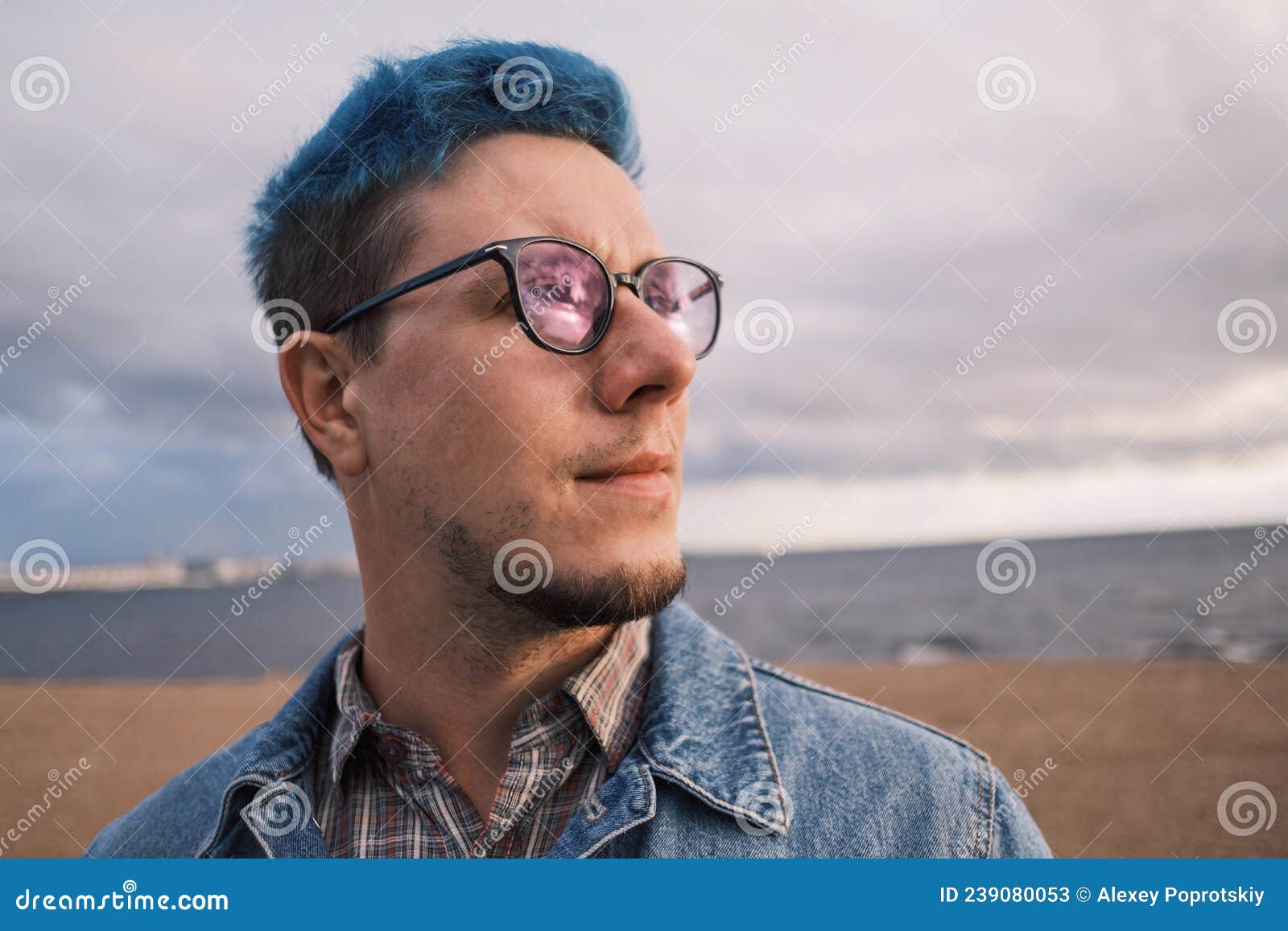 7. Teenager with dark blue hair and glasses - wide 2