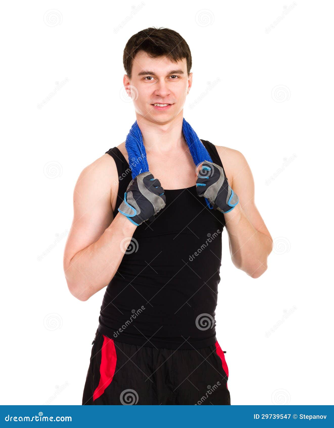 Young Man with a Towel Posing Stock Image - Image of muscular, healthy ...