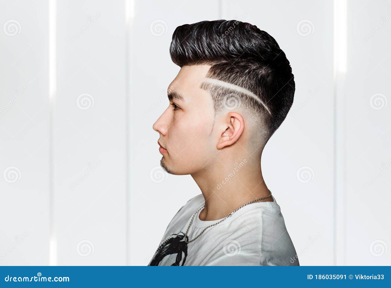 Young Man Brunette with Pompadour Volume Haircut 50s - 60s. Real Photo Retro Hair Style for Barbershop Stock Image - Image of portrait, hairstyle: 186035091 Young Man Brunette with Pompadour Volume Haircut 50s - 60s. Real Photo Retro Hair Style for Barbershop Stock Image - Image of portrait, hairstyle: 186035091