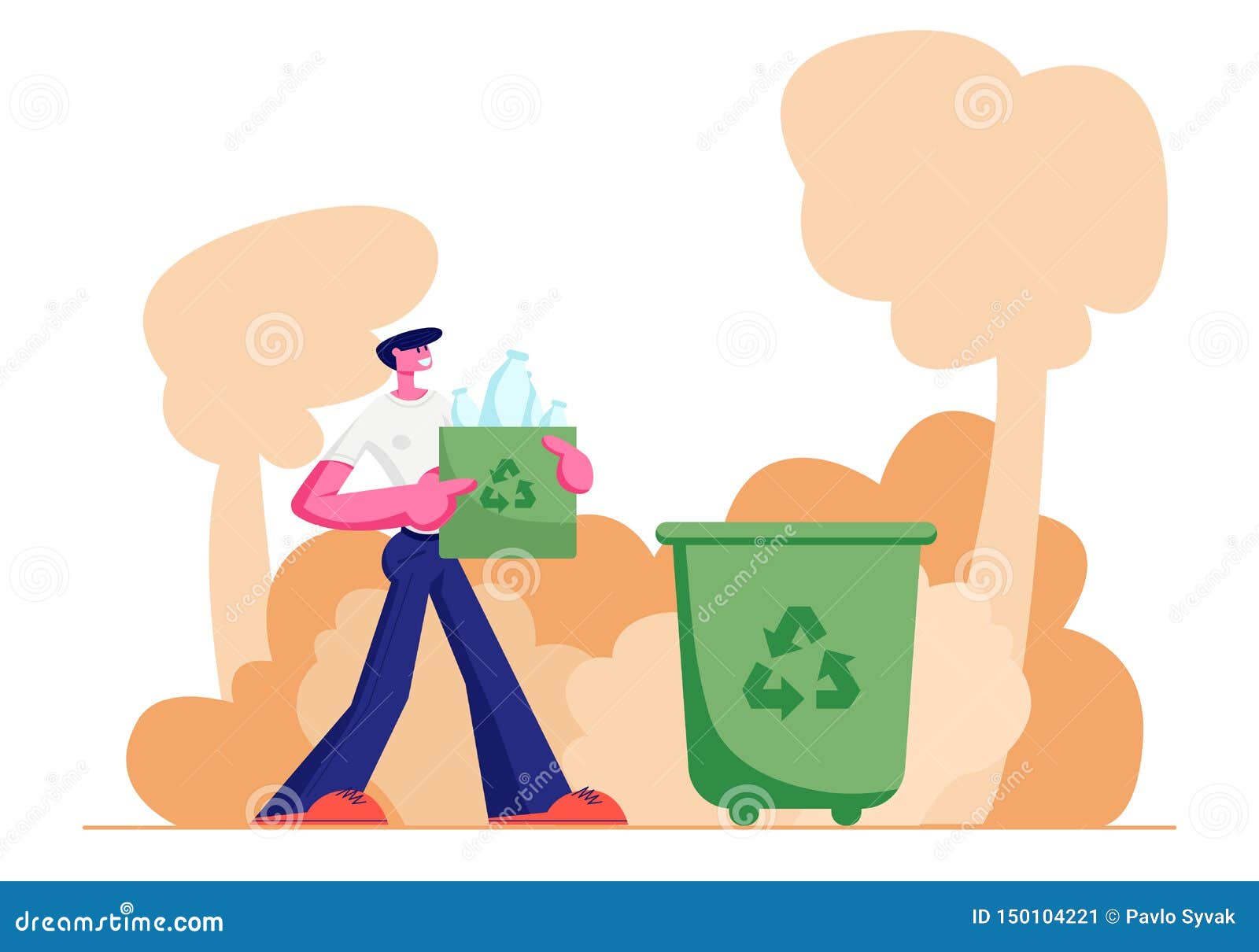 Recycle Bag Cartoon Icon Trash Bag Stock Vector (Royalty Free) 1403194403