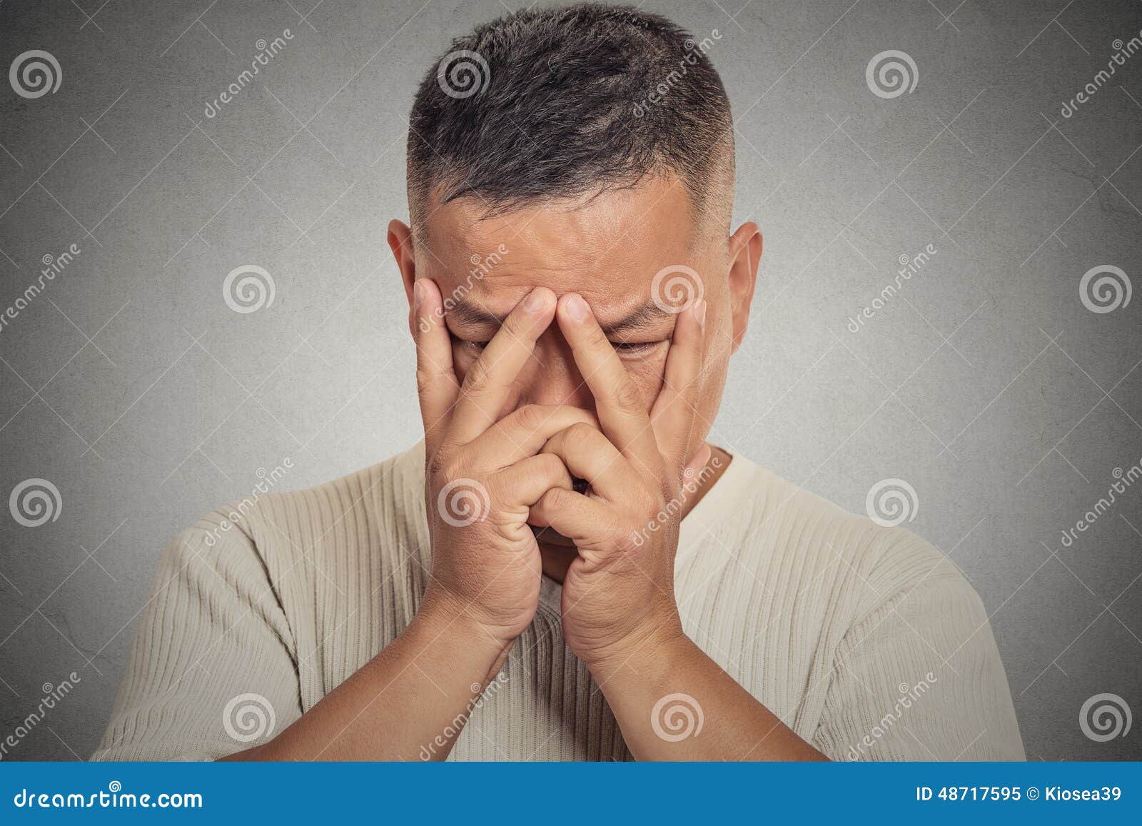 Young Man with Depressed Face Expression Stock Image Image of