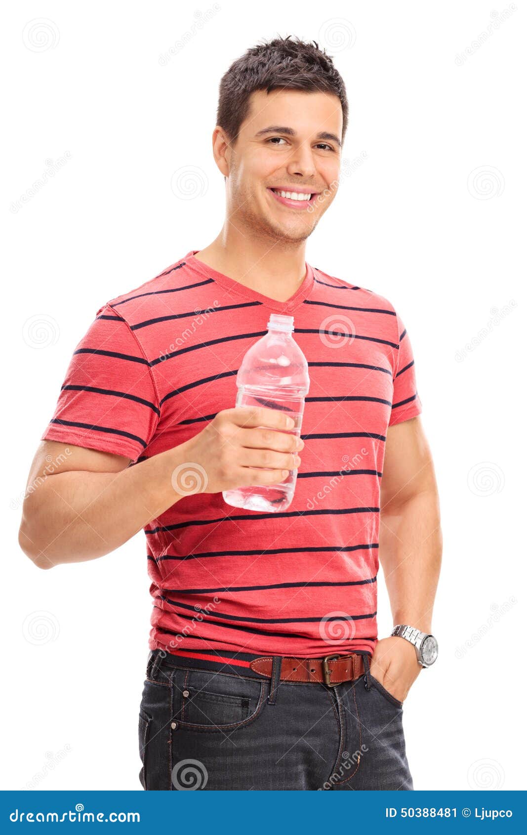 Man Huge Water Bottle Image & Photo (Free Trial)