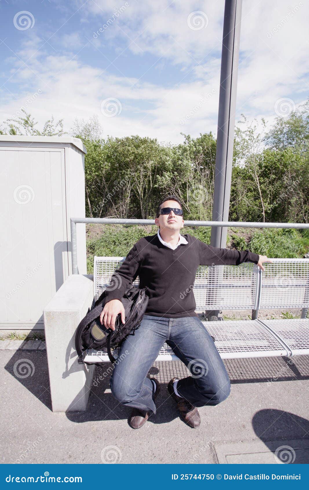 Young Man Enjoying the Sunny Day Stock Photo - Image of covered ...