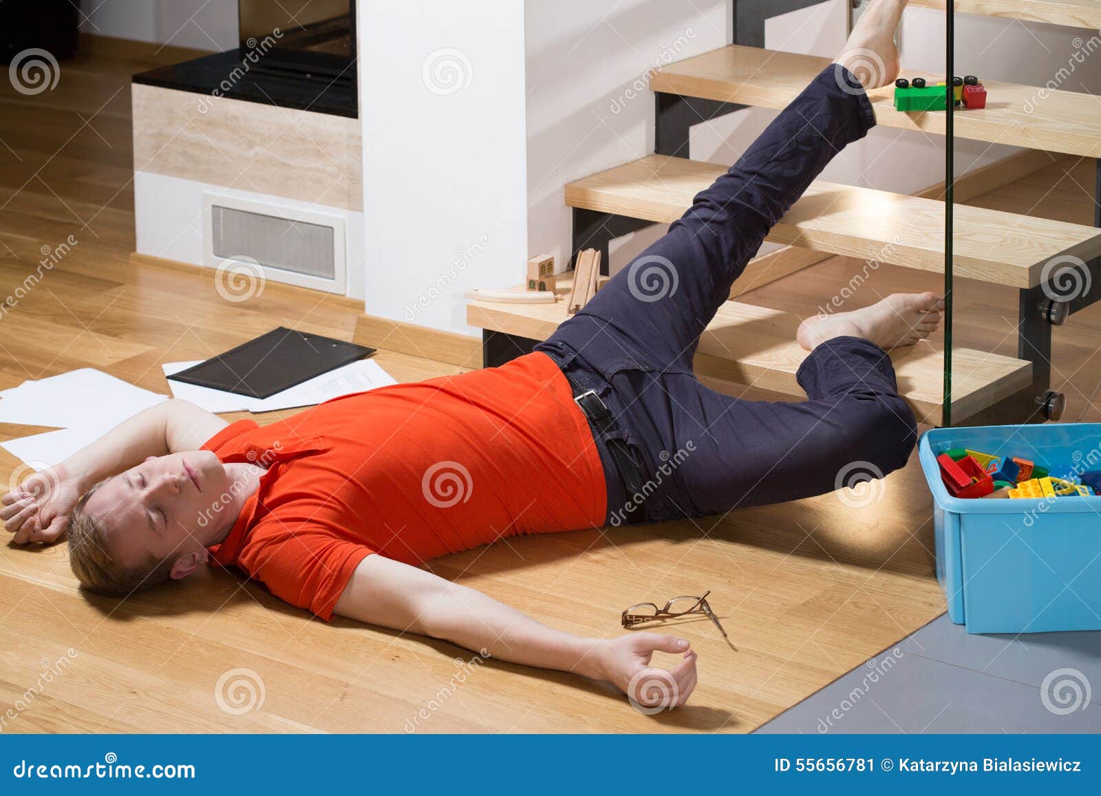 Young man fell down stock image. Image of danger, failure 55656781