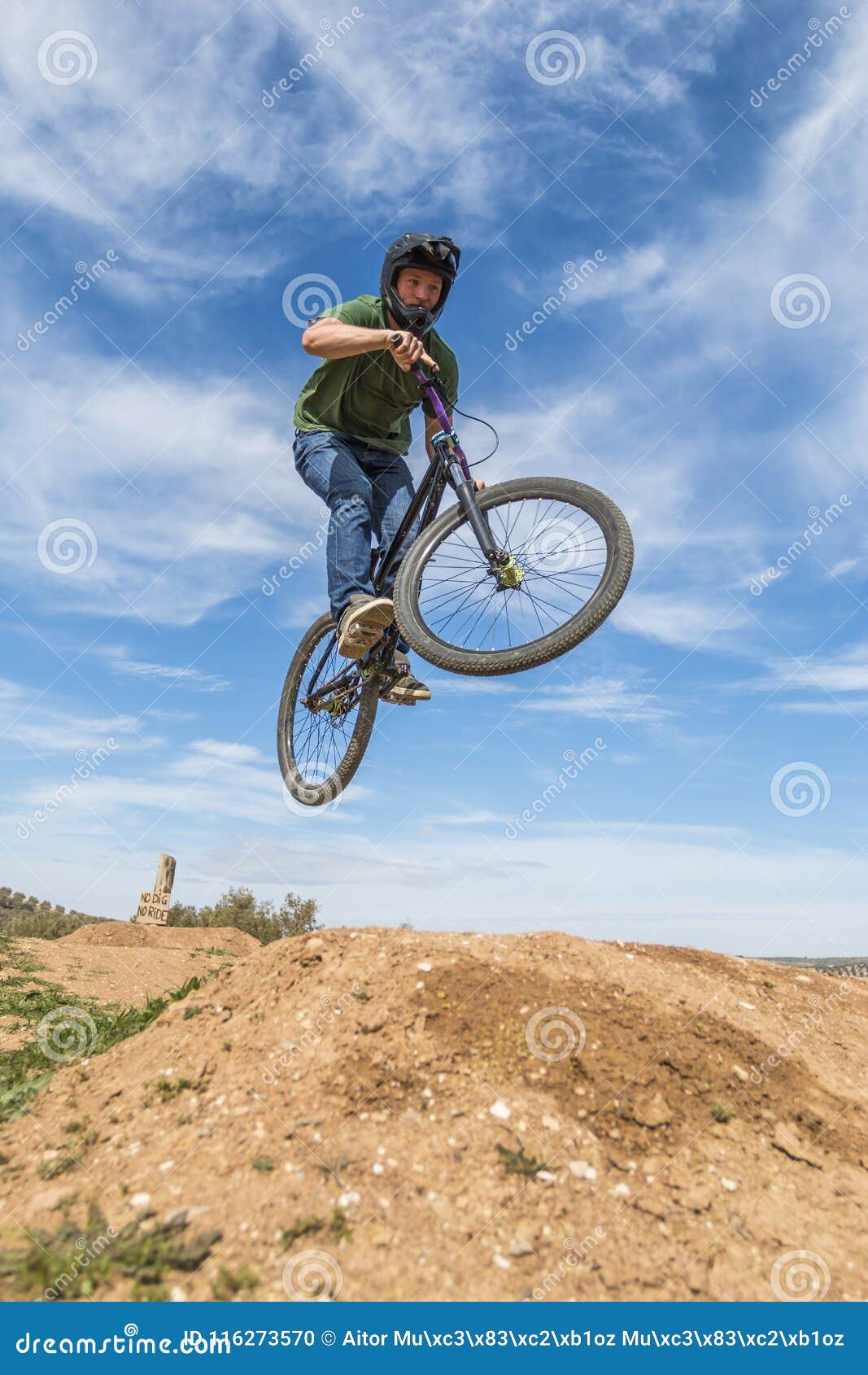 flying mountain bike
