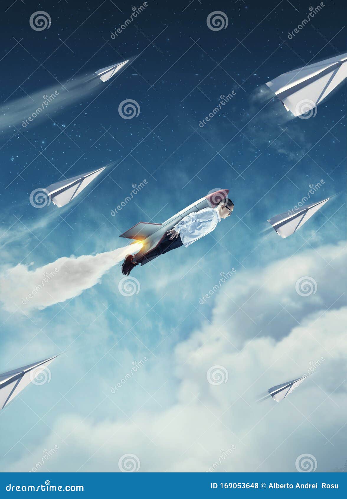 Airplanes and rocket stock photo. Image of genius, fast 169053648